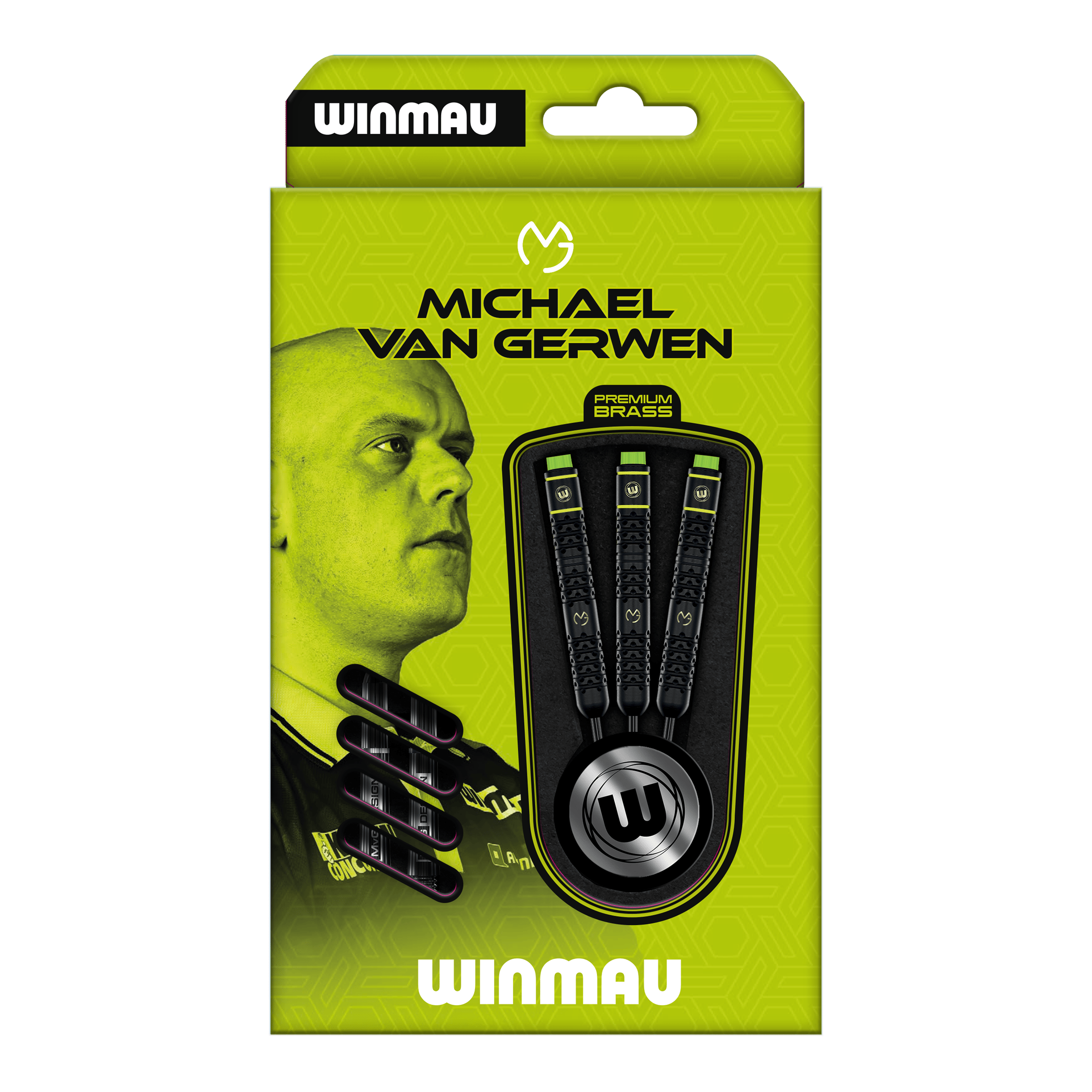 Winmau Michael Van Gerwen steel darts - 21 g Dieses Bild zeigt die Winmau Michael Van Gerwen Steeldarts mit 21 g Gewicht. Der Dartpfeil ist für Präzision und Kontrolle beim Spiel entworfen.