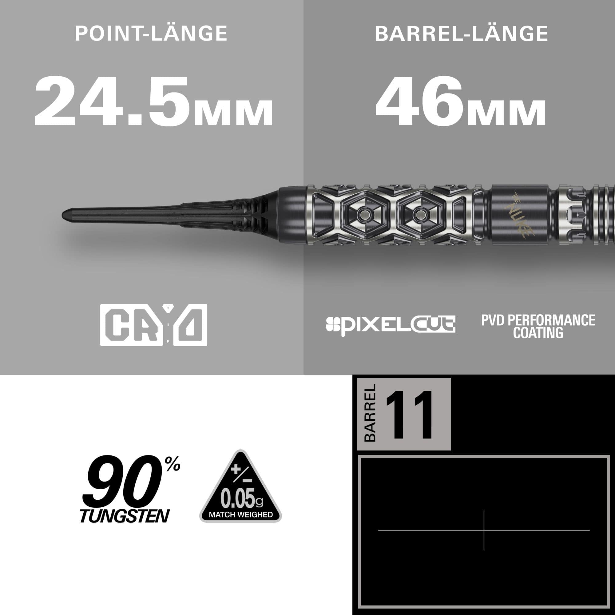 Target Luke Littler Nuke Fallout Soft Darts - 19g Abgebildet sind die Target Luke Littler Nuke Fallout Softdarts - 19g. Sie werden mit besonderem Augenmerk auf Qualität und Leistung hergestellt.