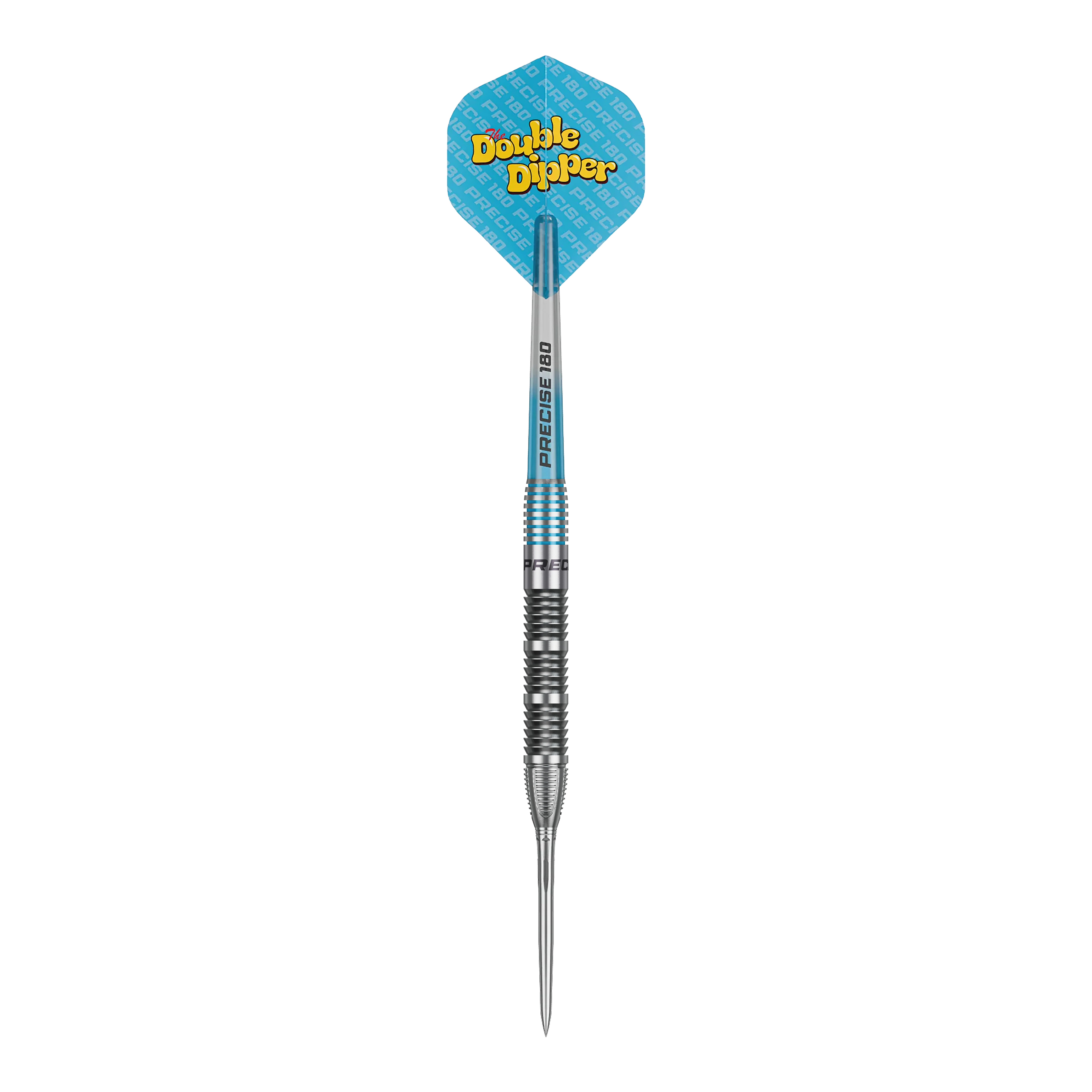Precise 180 Bela Schugmann Double Dipper V1 steel darts Dies ist ein Bild der Precise 180 Bela Schugmann Double Dipper V1 Steeldarts. Die Steeldarts sind für präzises Dartspiel gestaltet.