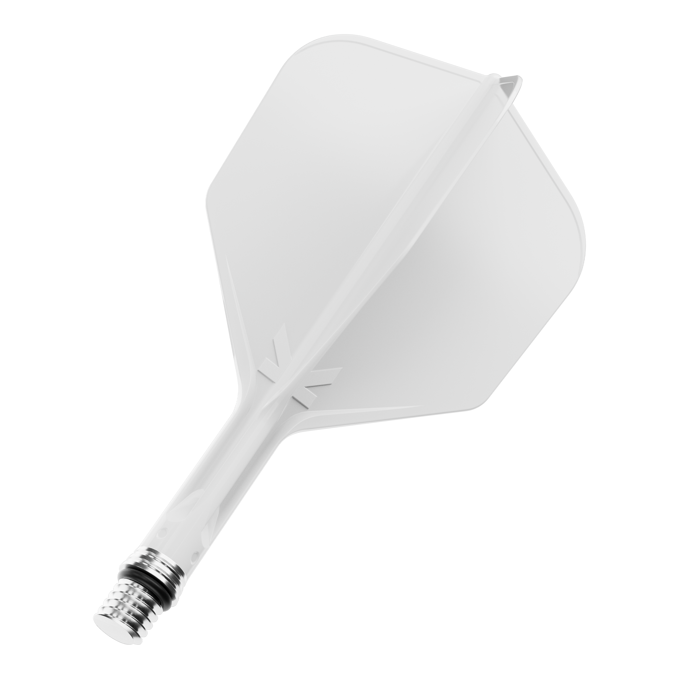 Auf dem Bild ist ein Set Flights mit dem Namen 410540_Target_KShift_No6_Flights_Wei_19mm_1 zu sehen. Die Flights sind weiß und einzeln dargestellt.