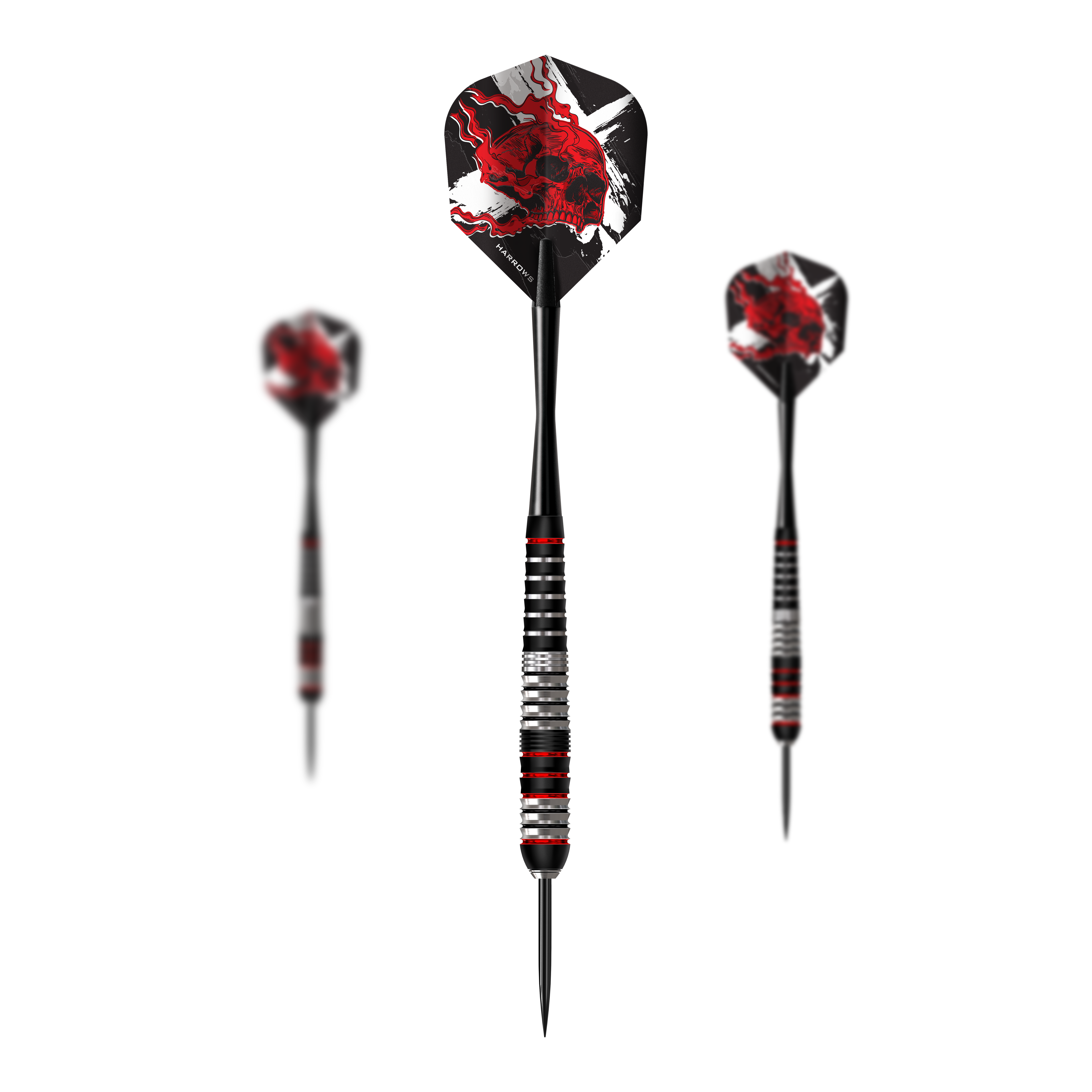 Harrows Heavy Metal Ryan Searle Brass Steel Darts Diese Abbildung zeigt ein Set der Harrows Heavy Metal Ryan Searle Brass Steeldarts. Im Set sind mehrere Darts desselben Modells enthalten.