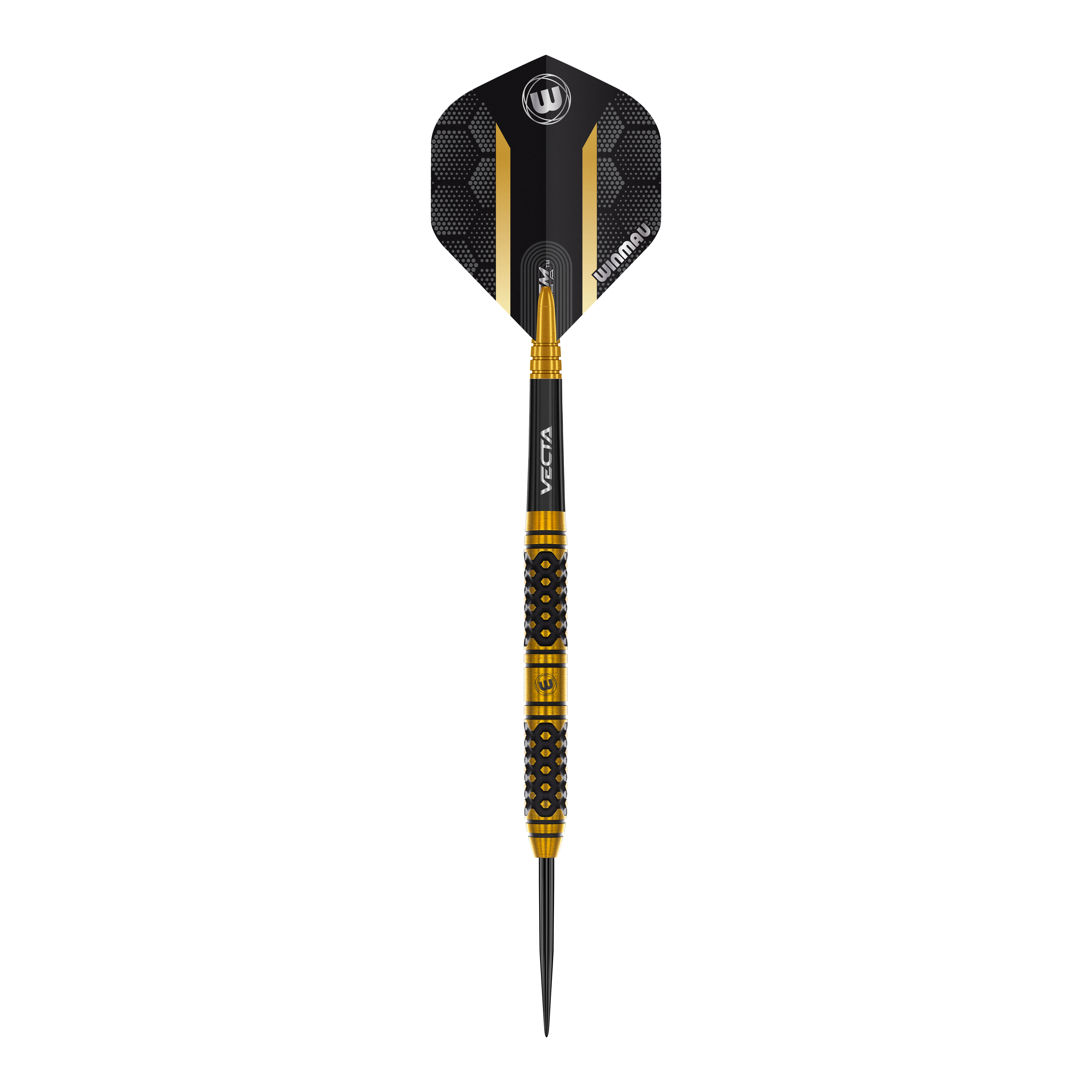 Das Bild zeigt die Winmau Team 360 Bradley Van Der Velden Steeldarts mit einem Gewicht von 22 Gramm. Die Darts sind für Präzision und professionelle Spieler konzipiert.