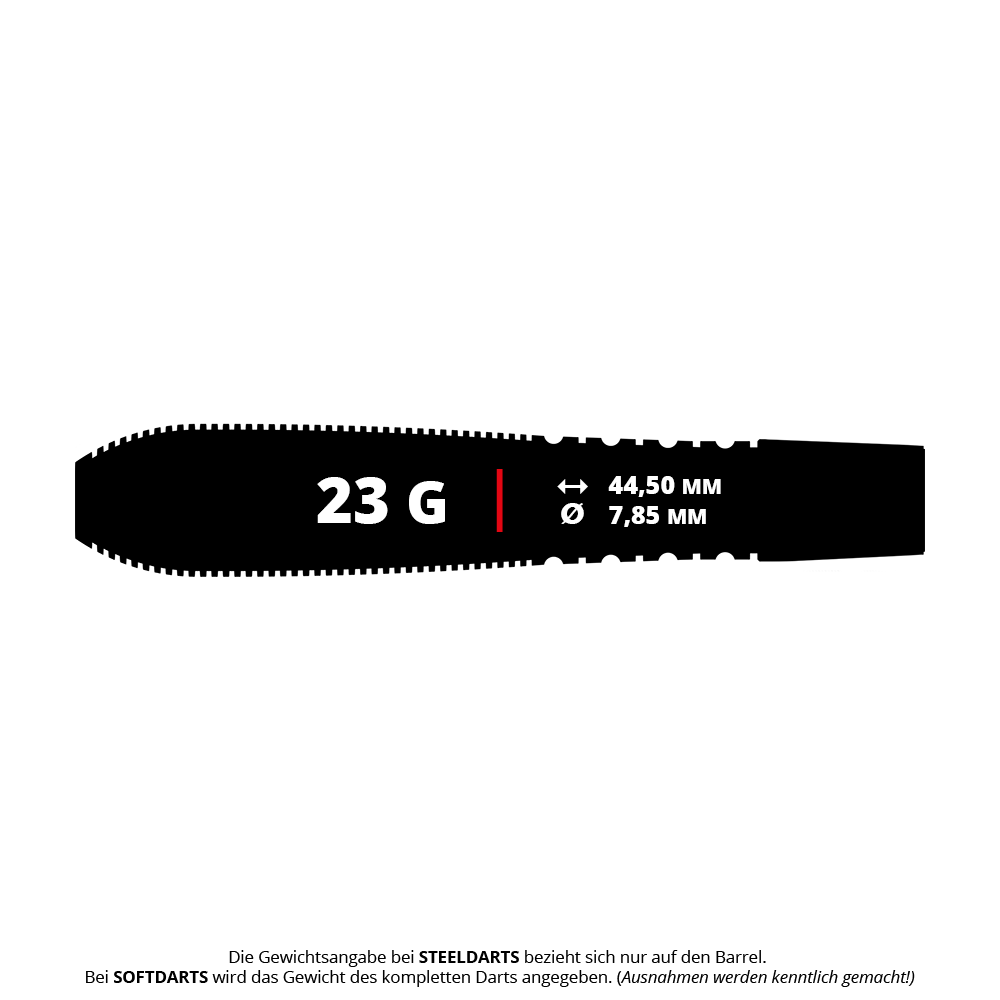 Bulls NL Chaos Blue Steel Darts - 23g Das Bild zeigt Bulls NL Chaos Blue Steeldarts mit einem Gewicht von 23g. Die Steeldarts haben ein auffälliges blaues Design.