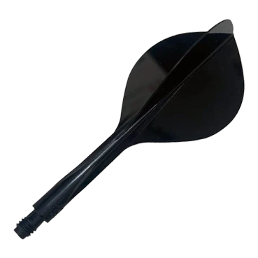 Condor Ax 120 Flight System Teardrop - Black Gezeigt wird das Condor Axe 120 Flight-System Teardrop in der Farbe Schwarz. Es ist ein Bestandteil für Dartpfeile.