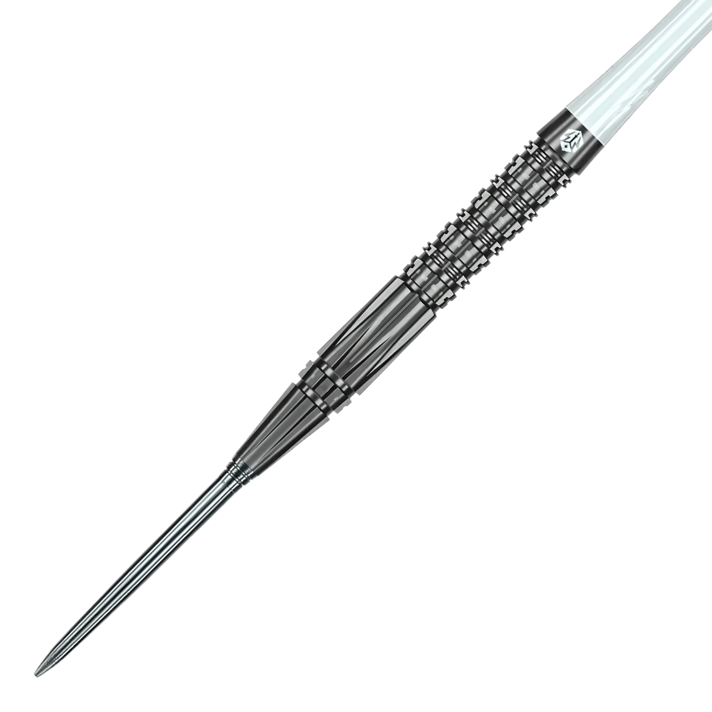 Caliburn Prisma P2 steel darts - 20.5g Die Abbildung zeigt die Caliburn Prisma P2 Steeldarts mit einem Gewicht von 20,5g. Das Produkt eignet sich ideal für Steeldartspieler.