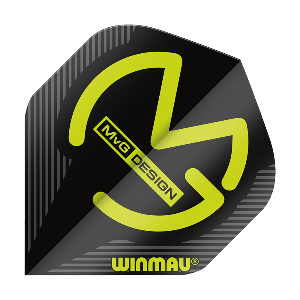 Winmau Mega MvG Black Standard Flights