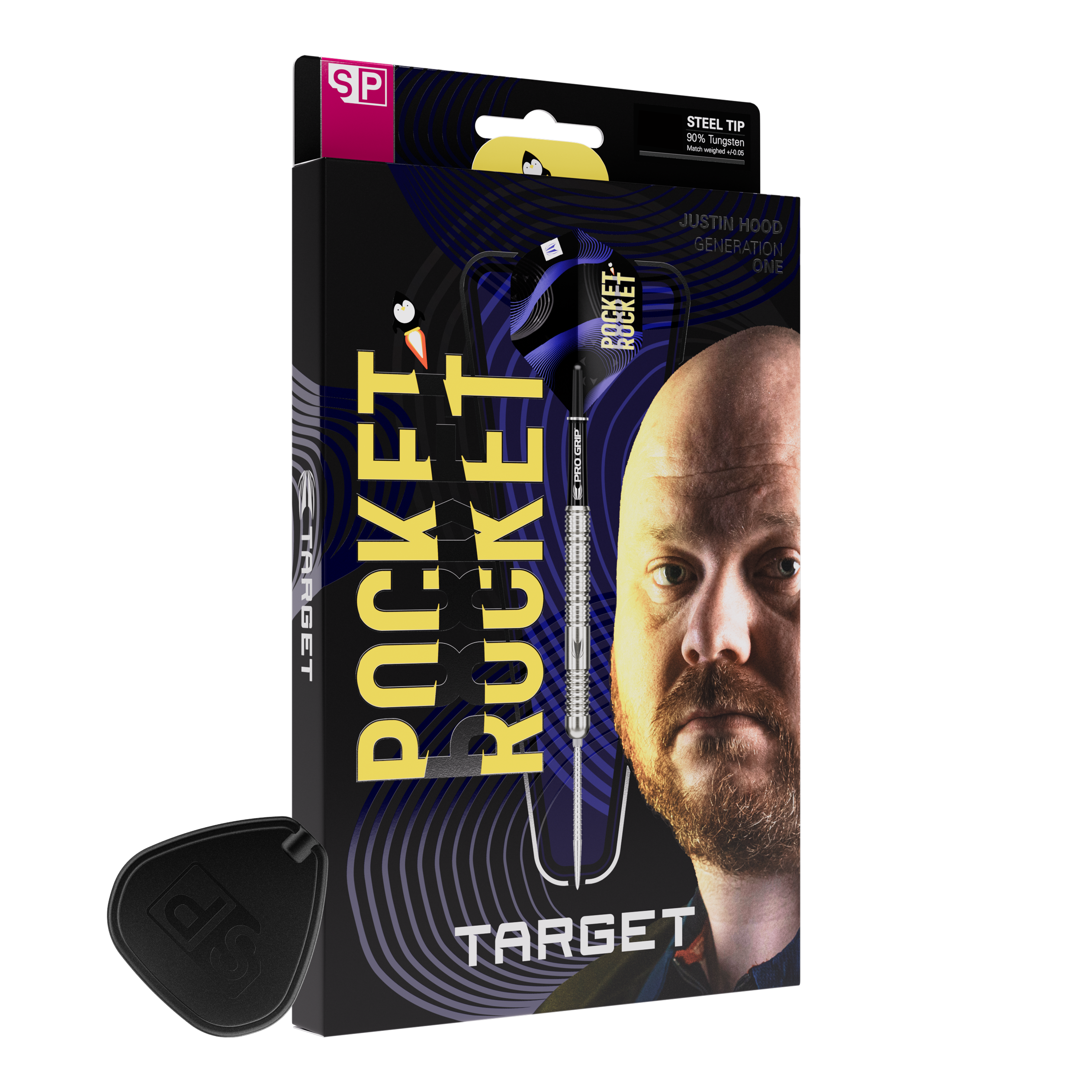 Target Justin Hood Swiss Points Steeldarts - 23g Diese Grafik zeigt die Target Justin Hood Swiss Points Steeldarts mit einem Gewicht von 23 Gramm. Der Dartpfeil besticht durch hohe Qualität und Präzision.