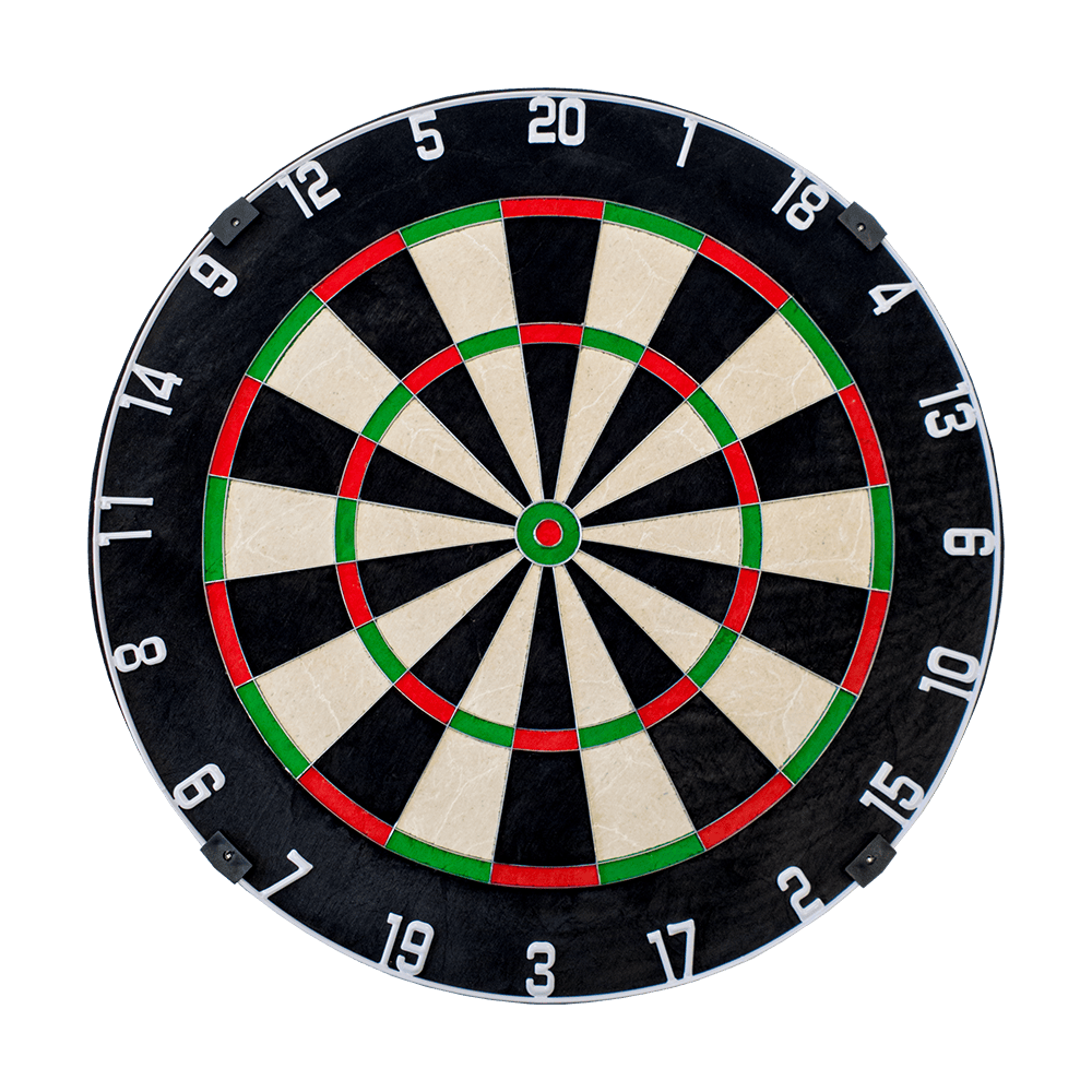 MCDB_Dartboard_mit_Wunschtext_HD_3 Auf dem Bild ist eine klassische Dartscheibe zu sehen. Die Zahlen und bunten Markierungen zeigen die verschiedenen Punktebereiche an.