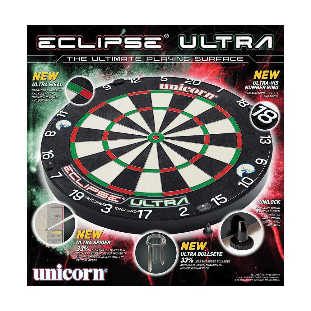 Unicorn Eclipse Ultra steel dartboard