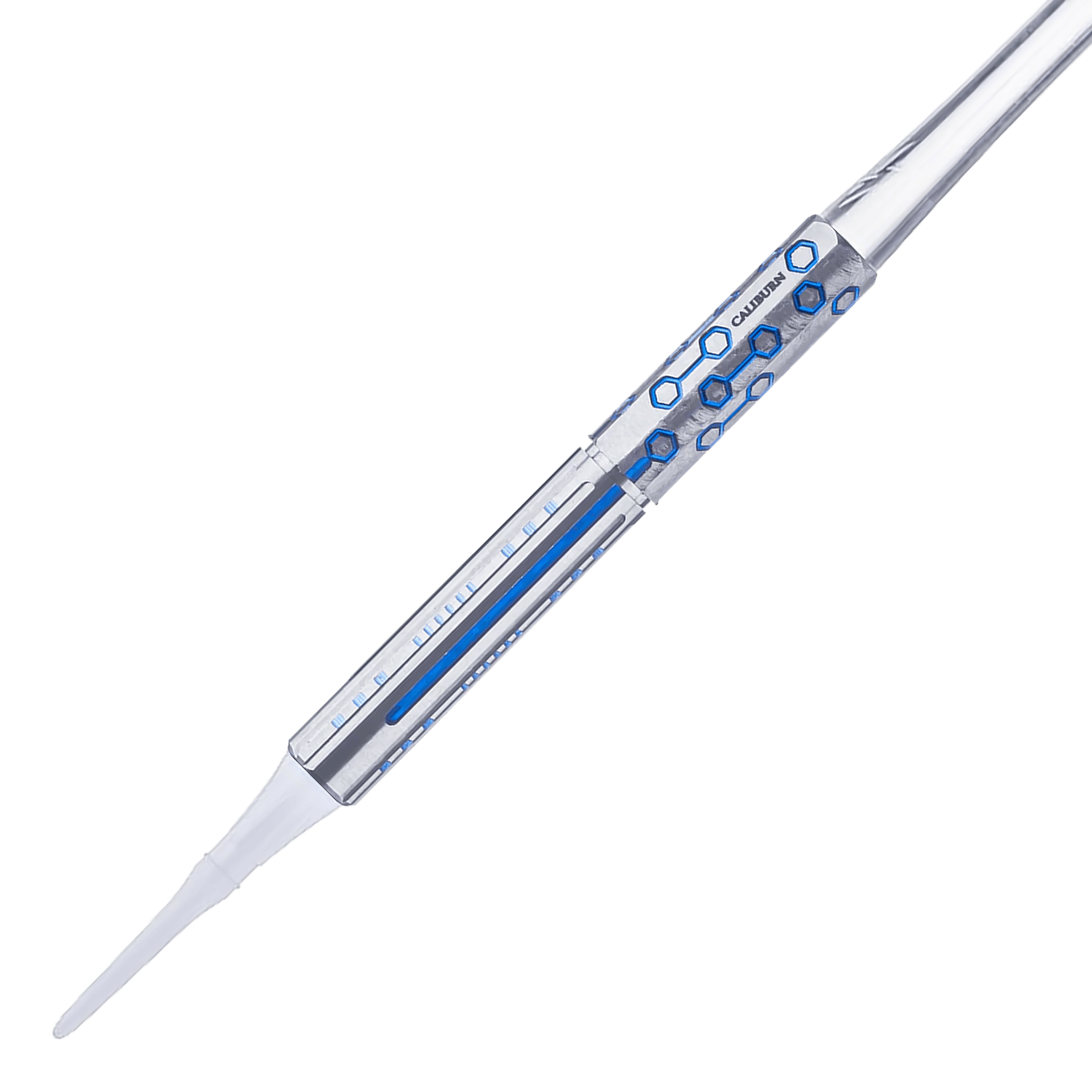 Zu sehen sind die Caliburn Starships Series Demeter Softdarts - 20g. Die Softdarts haben ein modernes Design und eignen sich gut für das Dartspiel zu Hause oder im Verein.