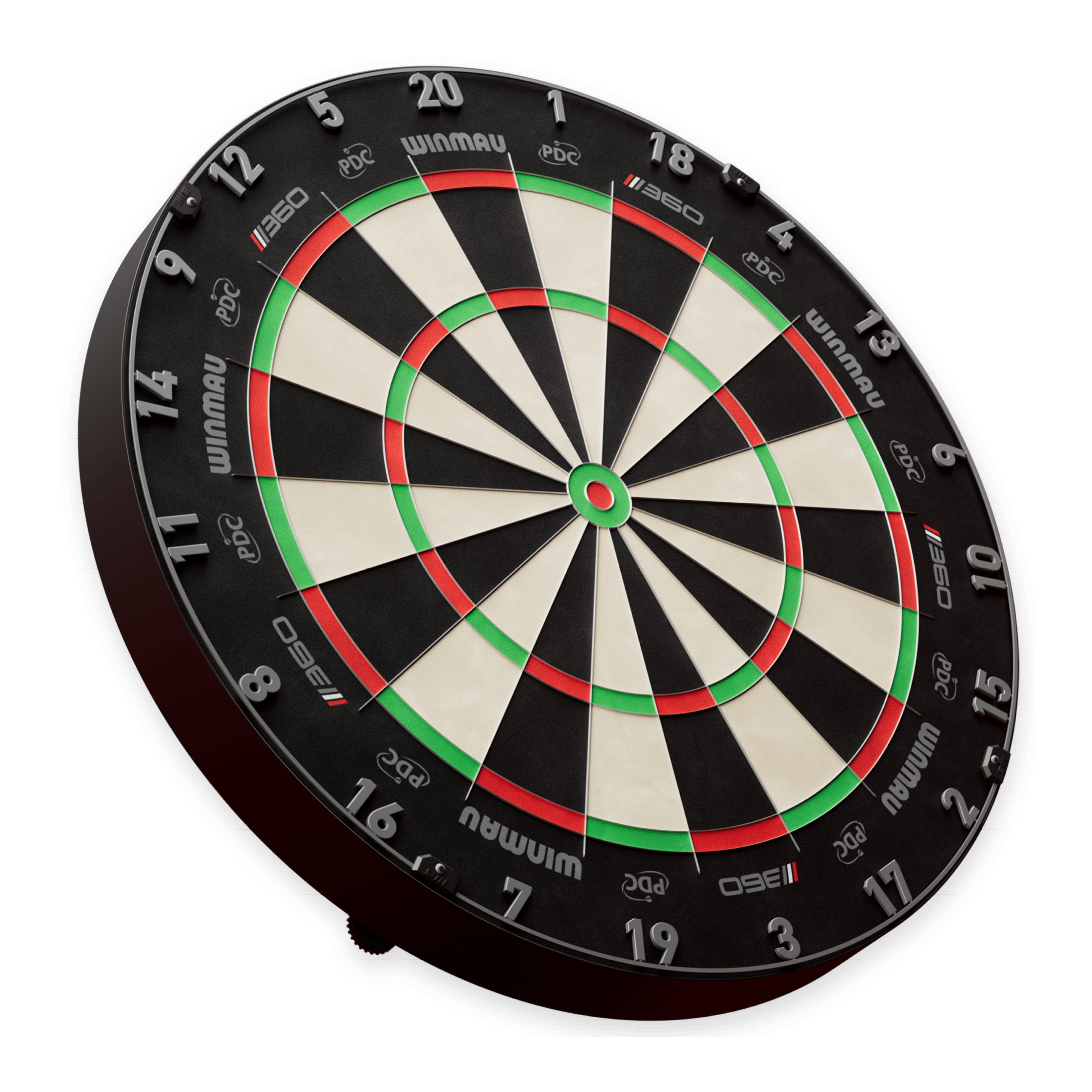 Winmau Blade 6 Triple Core 360 steel dartboard Zu sehen ist ein Dartboard aus der Nähe. Die Datei heißt '3060_Winmau_Blade_360_Steeldartboard_2b'.