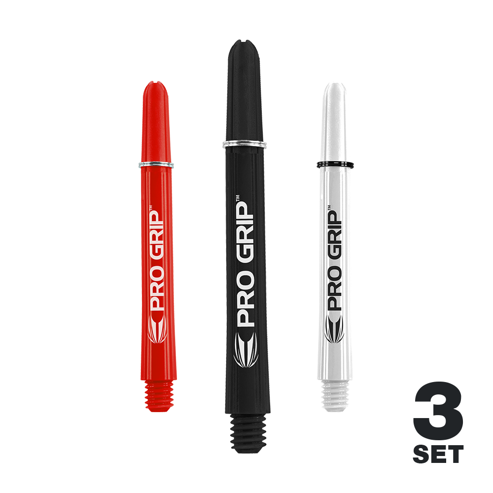 Target Pro Grip Shafts - 3 Sets - Schwarz Weiß Rot