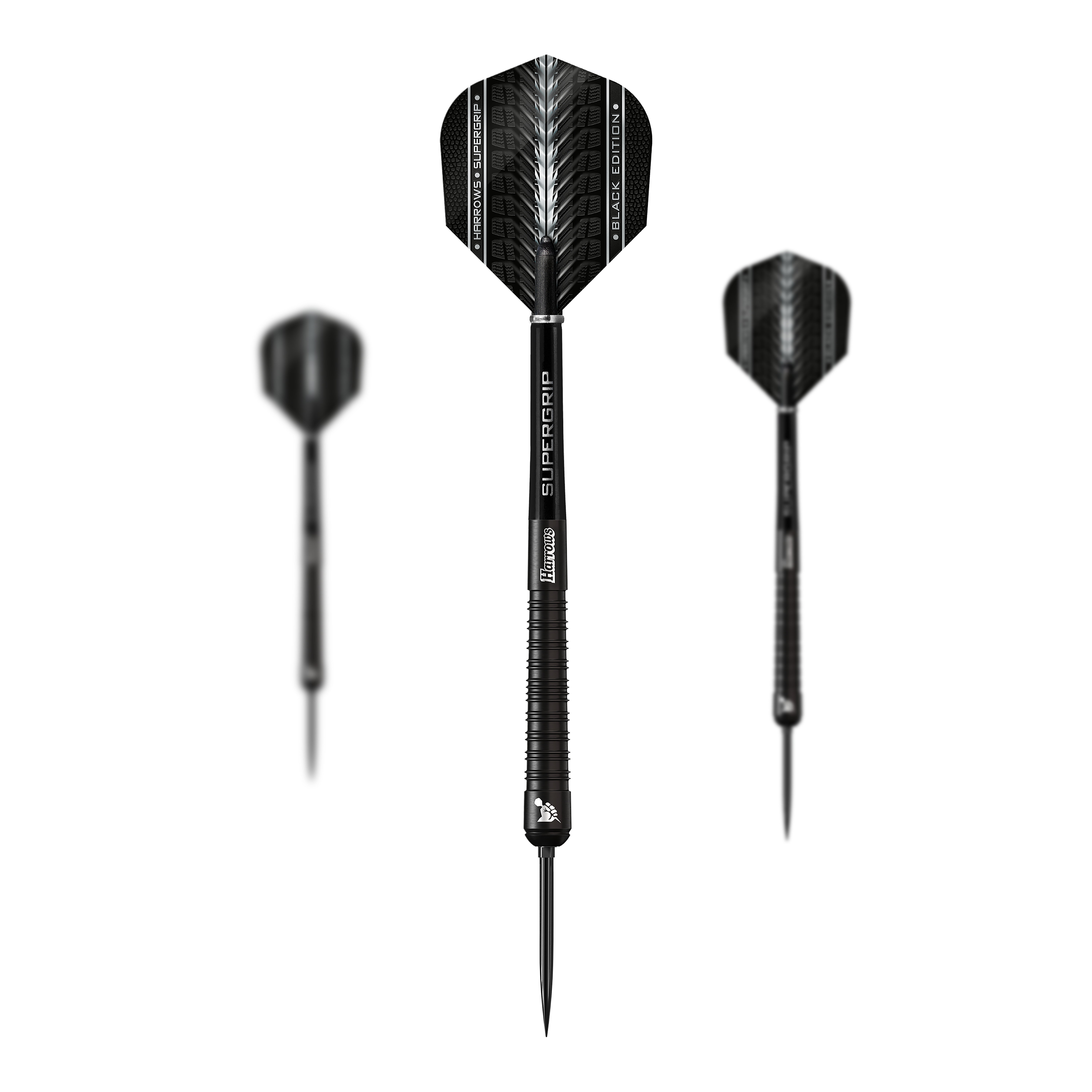 Harrows Supergrip 90 Black Edition Quick Point Steel Darts