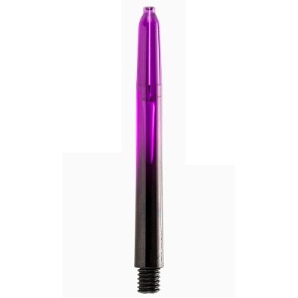 924 Der abgebildete Artikel ist ein Pentathlon Vignette Plus Shaft in den Farben Schwarz und Violett. Er hat ein schraubbares Ende zur Befestigung an einem Dart.