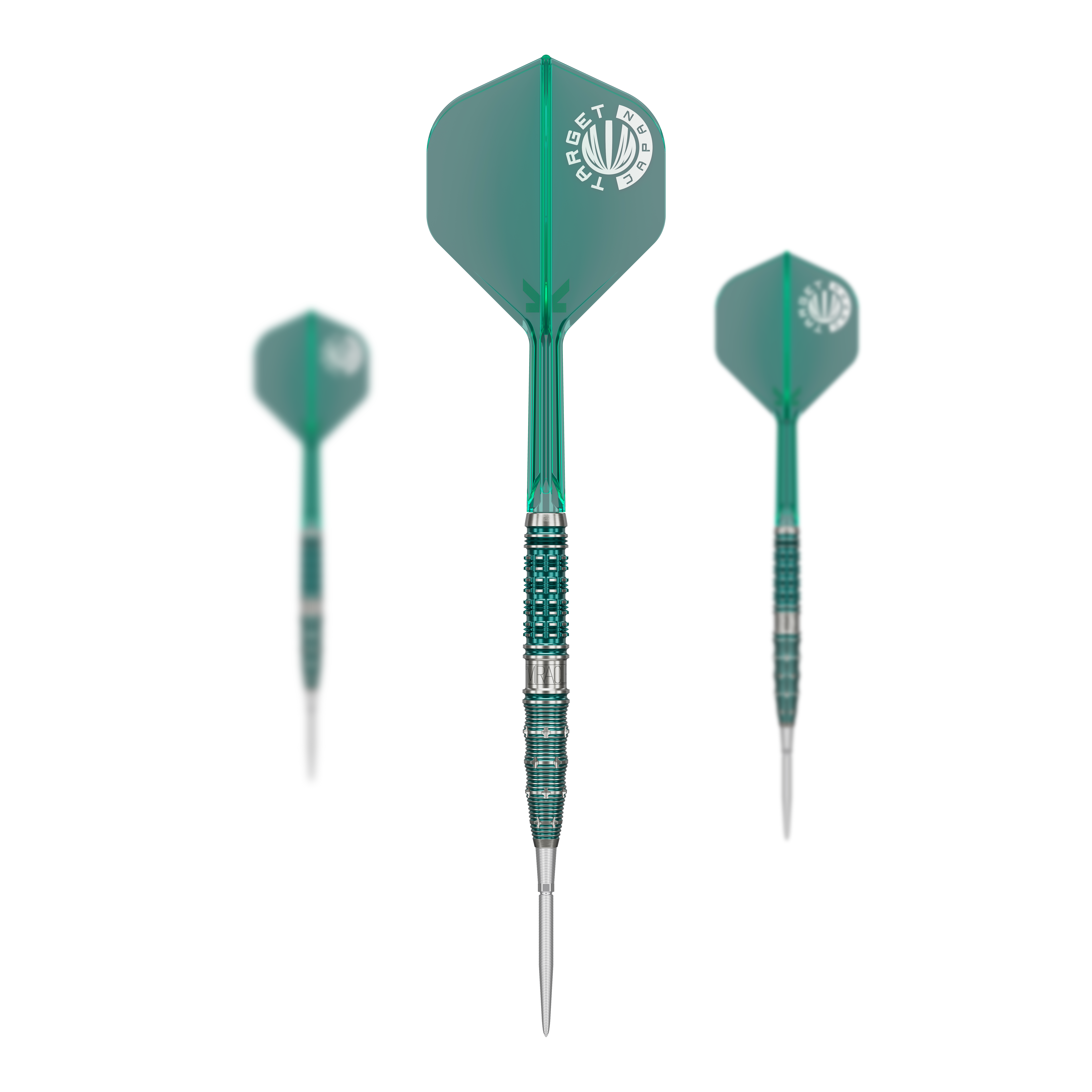 Abgebildet ist ein Set Target Japan Mikuru Suzuki The Miracle GEN7 Swiss Point Steeldarts mit 23g Gewicht. Das Produkt ist für den professionellen Dart-Sport konzipiert.