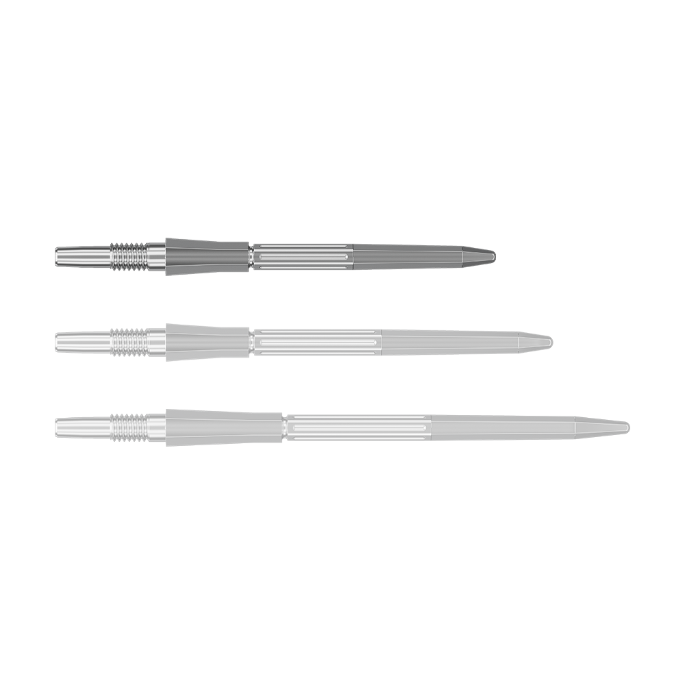 Target Elysian Archetype 43 Swiss Point Steel Dart Tips - Silver Abgebildet ist eine silberne SwissPoint Dartspitze, 30 mm lang. Die Spitze stammt vermutlich von Target Elysian Archetype 43.