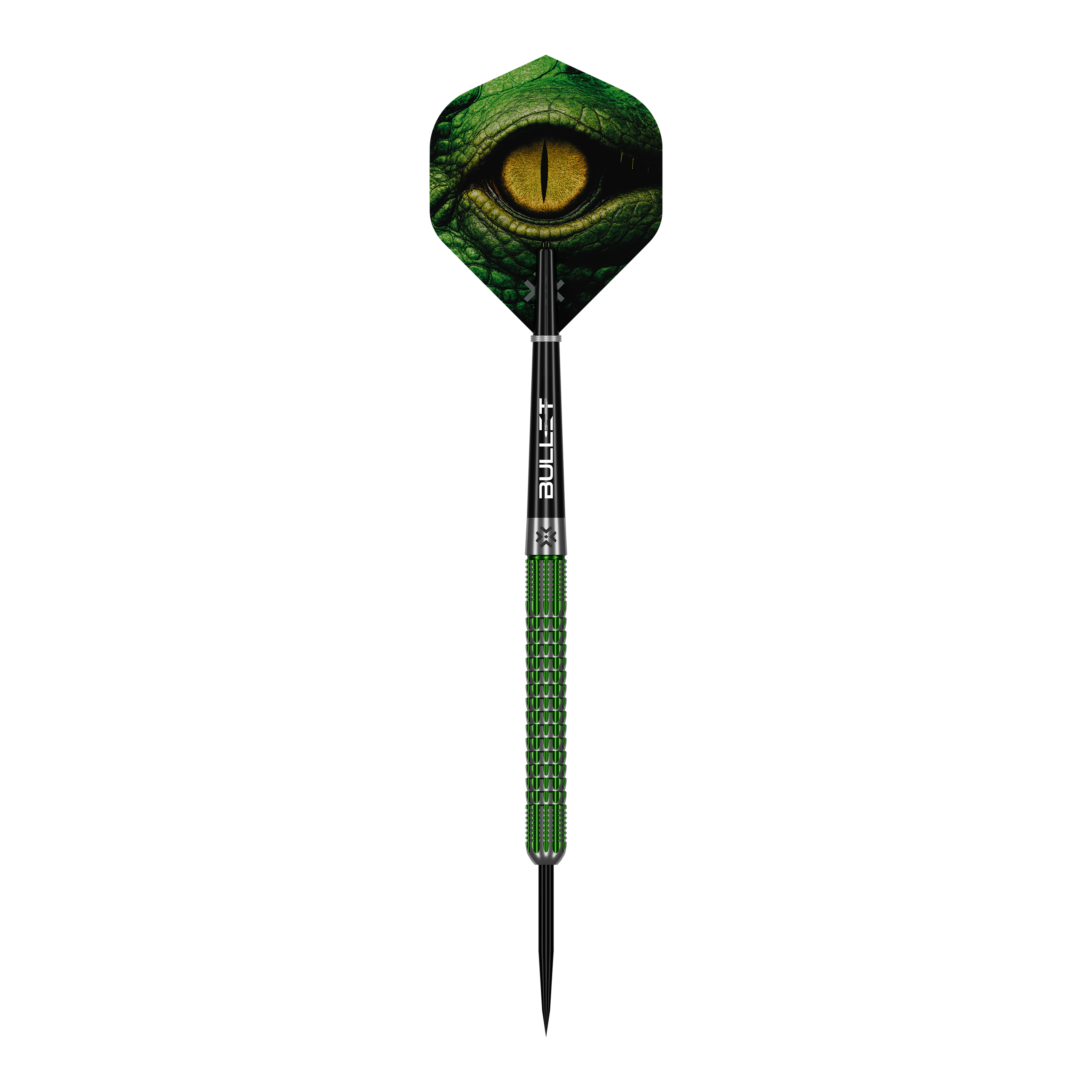 Bullet Gator steel darts Das Foto stellt die Bullet Gator Steeldarts dar. Sie eignen sich ideal für Dartspieler und Wettkämpfer.