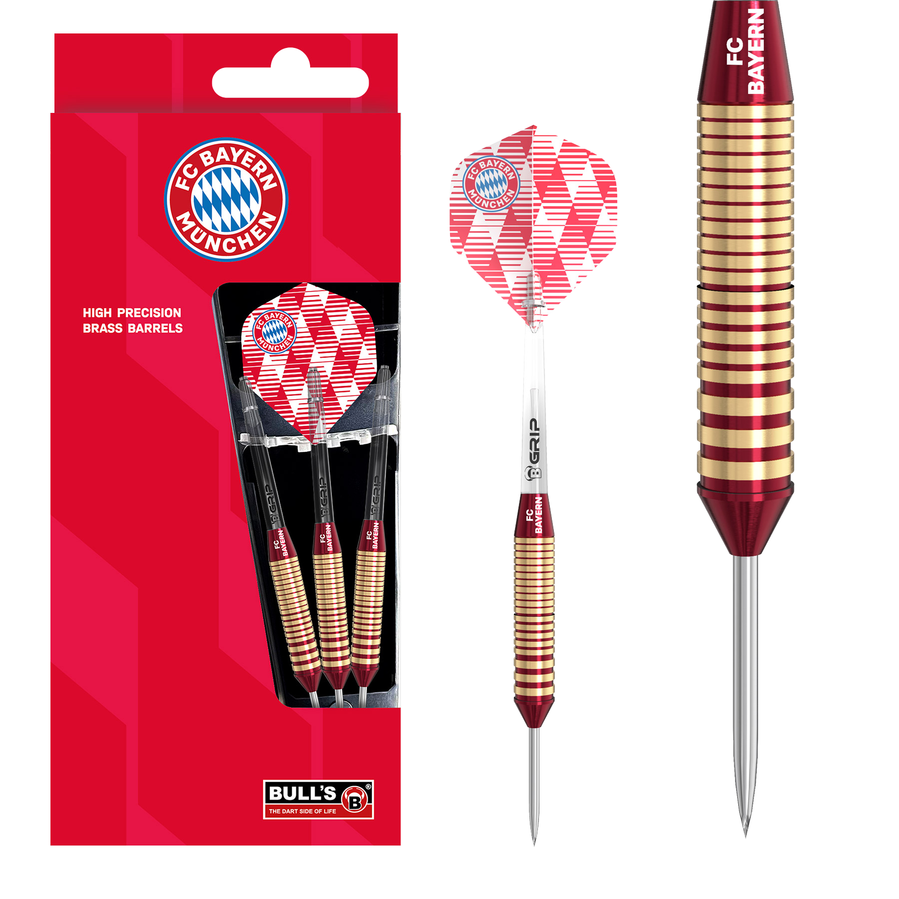 Bulls FC Bayern Munich Brass Steel Darts - 21g