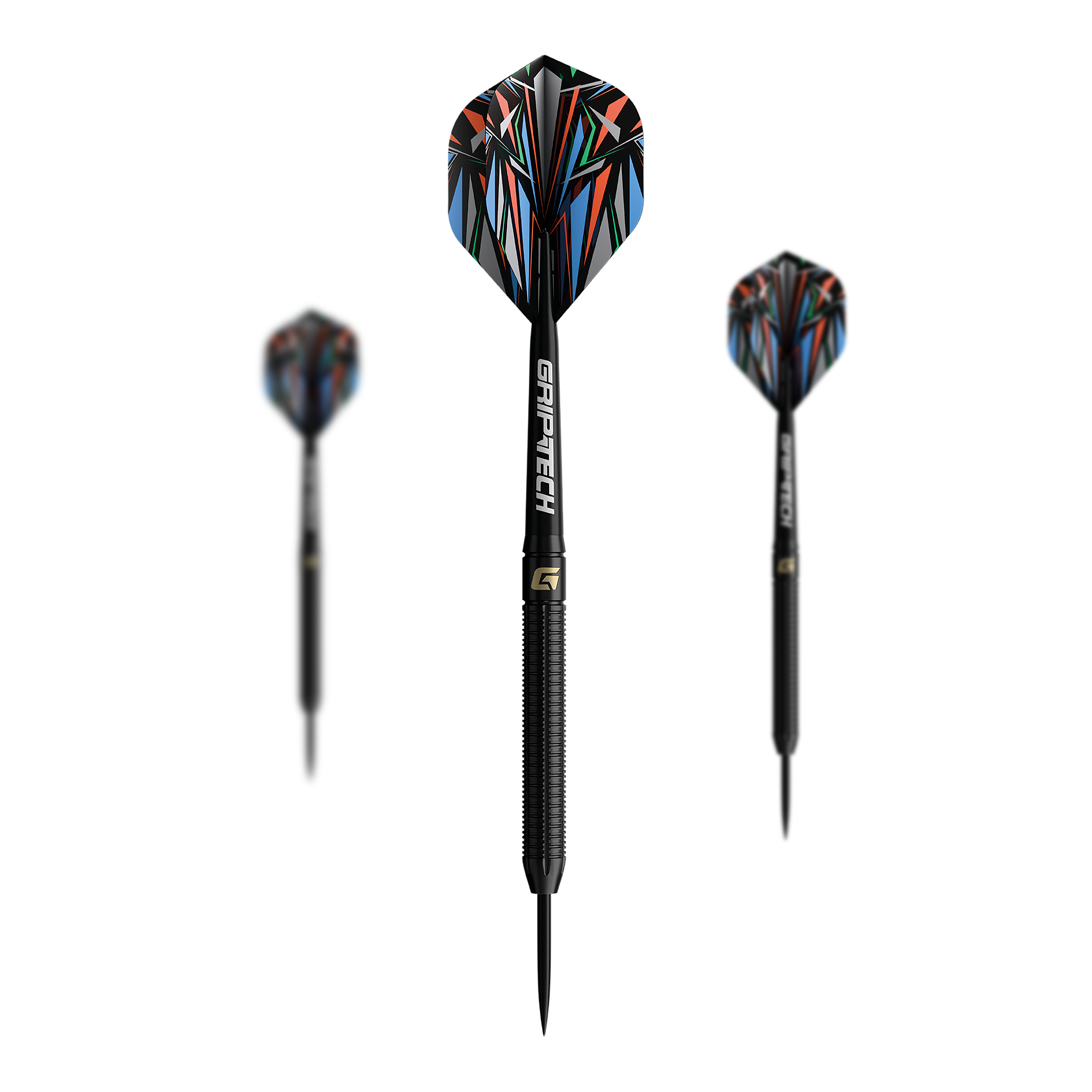 GOAT Athlete Black Tungsten Steel Darts Das Bild zeigt die GOAT Athlete Black Tungsten Steeldarts. Die Darts haben ein elegantes, schwarzes Design und sind aus Wolfram gefertigt.
