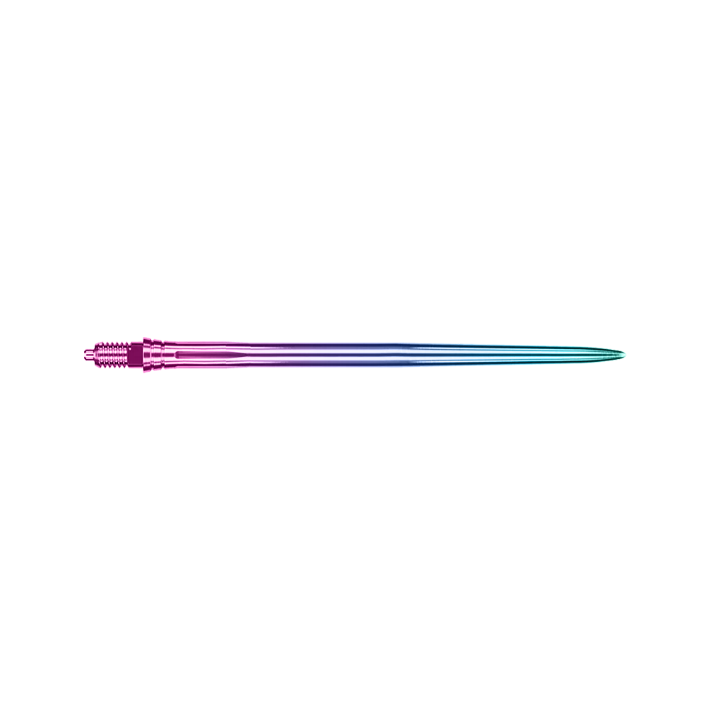 Caliburn EZ-EVO dart tips - Smooth - Rainbow Abbildung der EVO249 Caliburn EZ-EVO Dartspitzen Smooth Rainbow 45mm. Dargestellt sind bunte Dartspitzen in glattem Design.