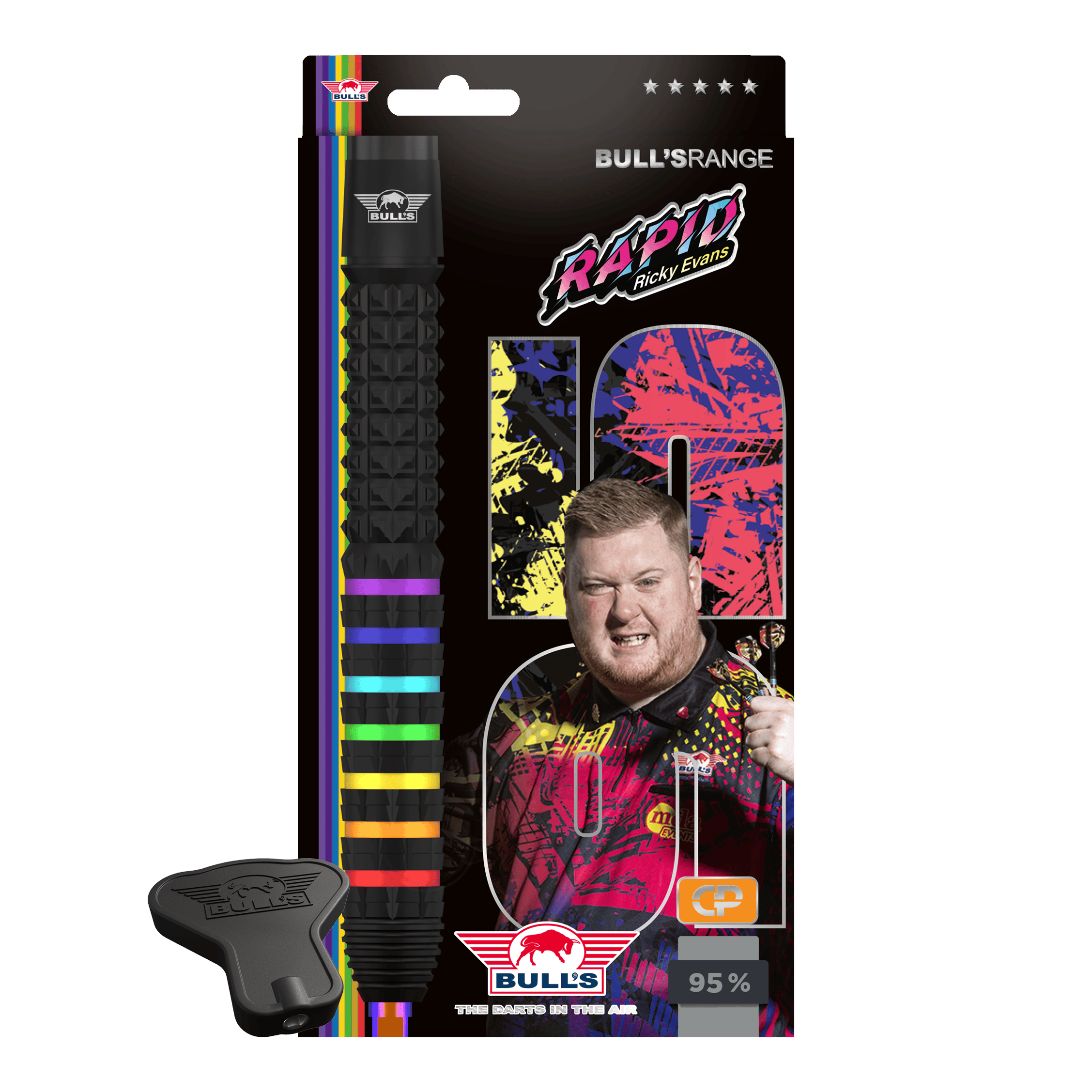Bulls NL Ricky Evans Rapid 95 Convertible Point Steel Darts