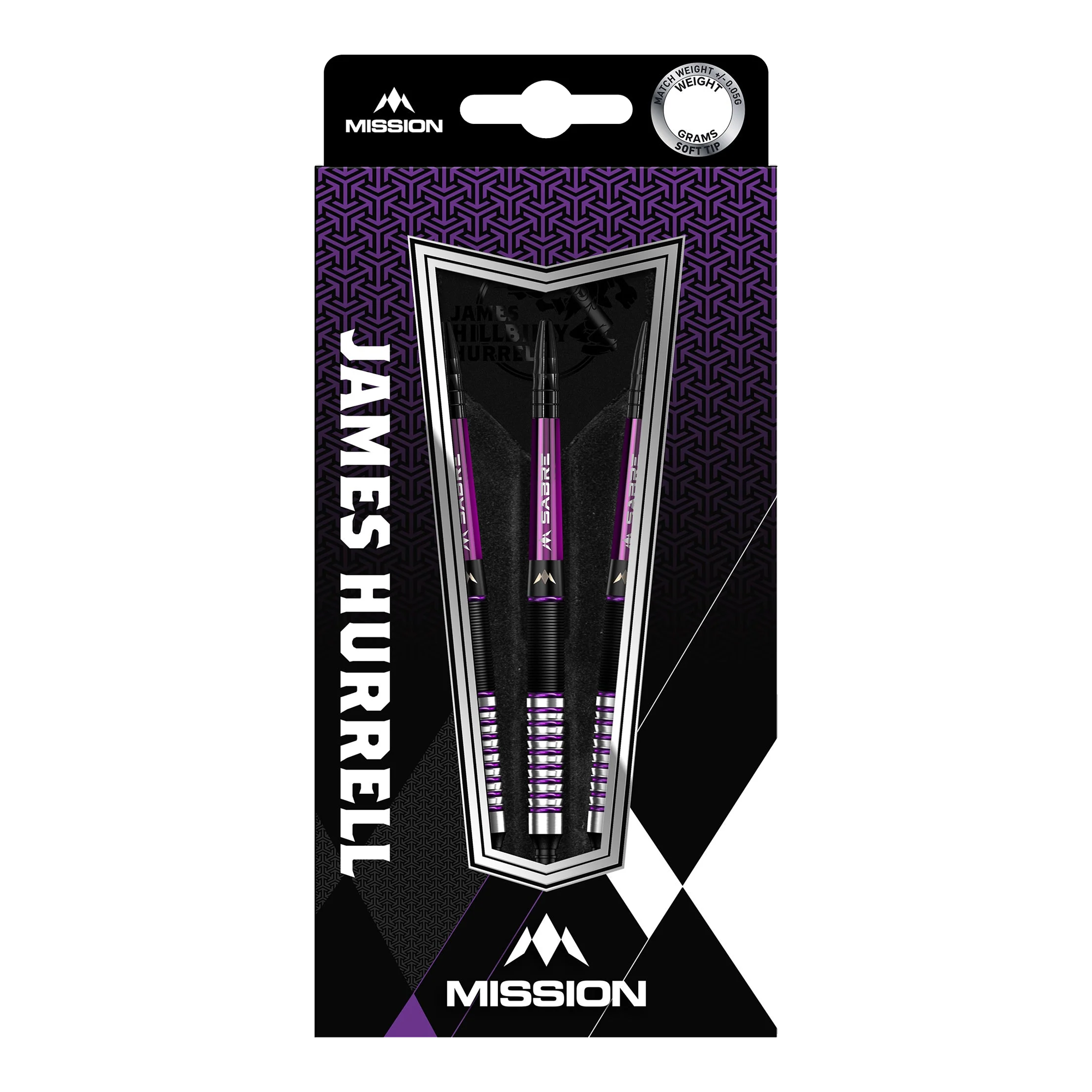 Mission James Hurrell Hillbilly Black Purple Softdarts - 18g