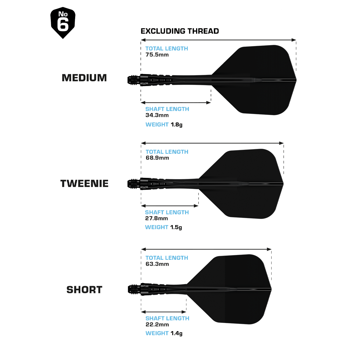 Mission Force 90 Vortex No6 Flight Shaft System - Solid Black Hier ist das Mission Force 90 Vortex No6 Flight-Shaft-System in Solid Black zu sehen. Es sorgt für eine verlässliche Verbindung zwischen Shaft und Flight.