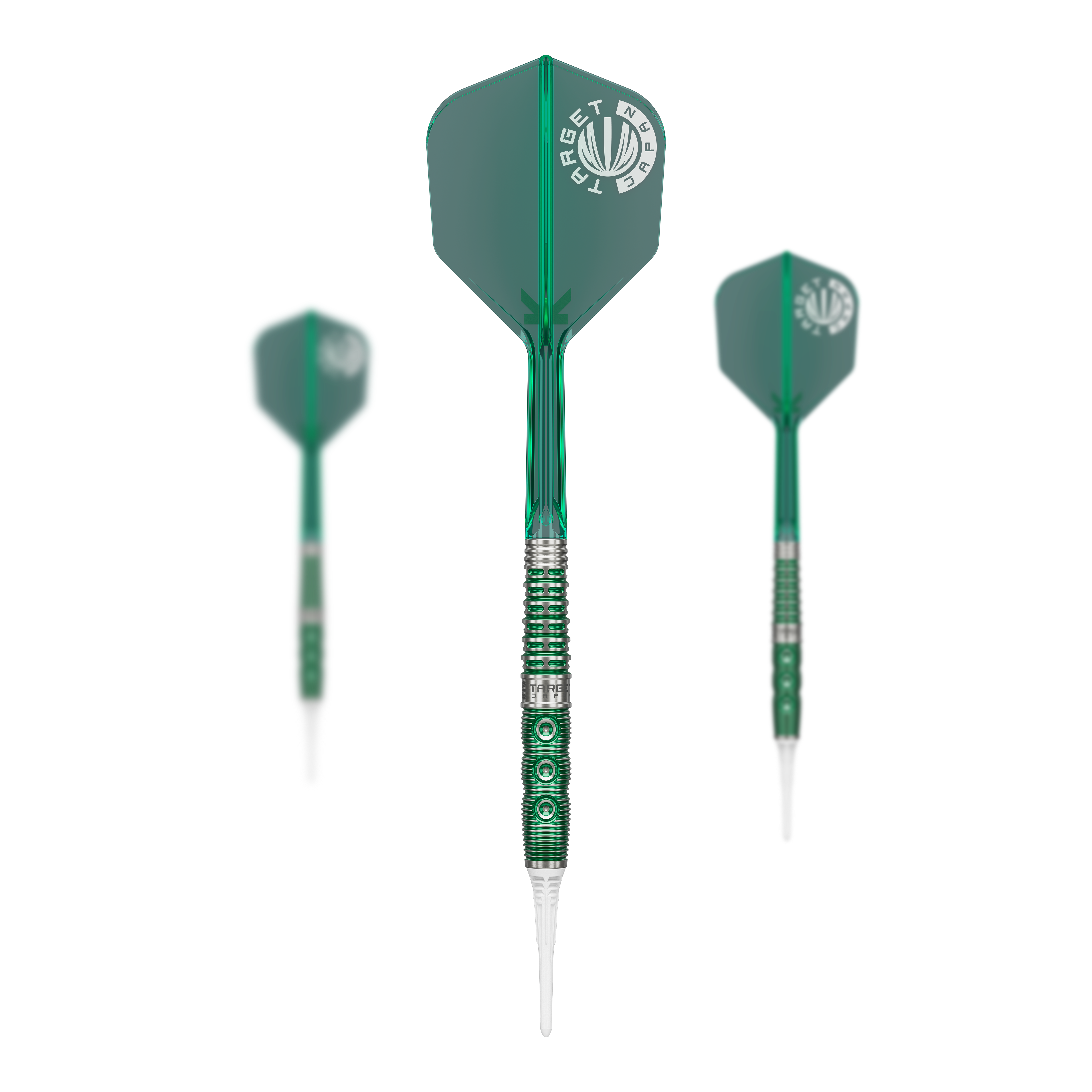 Abgebildet ist ein Set Target Japan Prime Series Motomu Sakai Xeno GEN1 Softdarts mit 19 Gramm. Das Produkt besteht aus hochwertigen Softdarts für das professionelle Dartspiel.