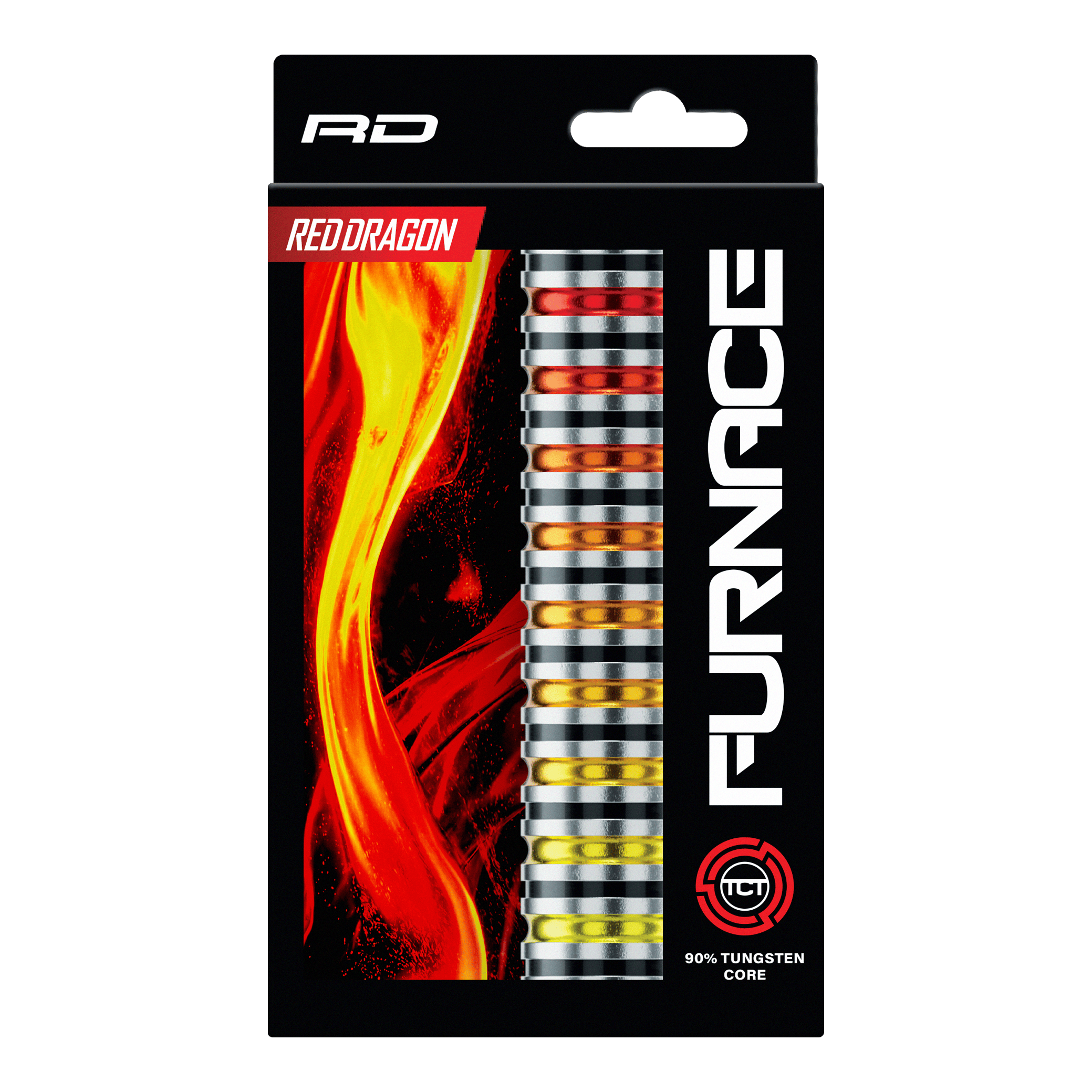 Red Dragon Furnace Steel Darts Abgebildet sind die Red Dragon Furnace Steeldarts. Die Darts liegen nebeneinander und zeigen ihr markantes Design.
