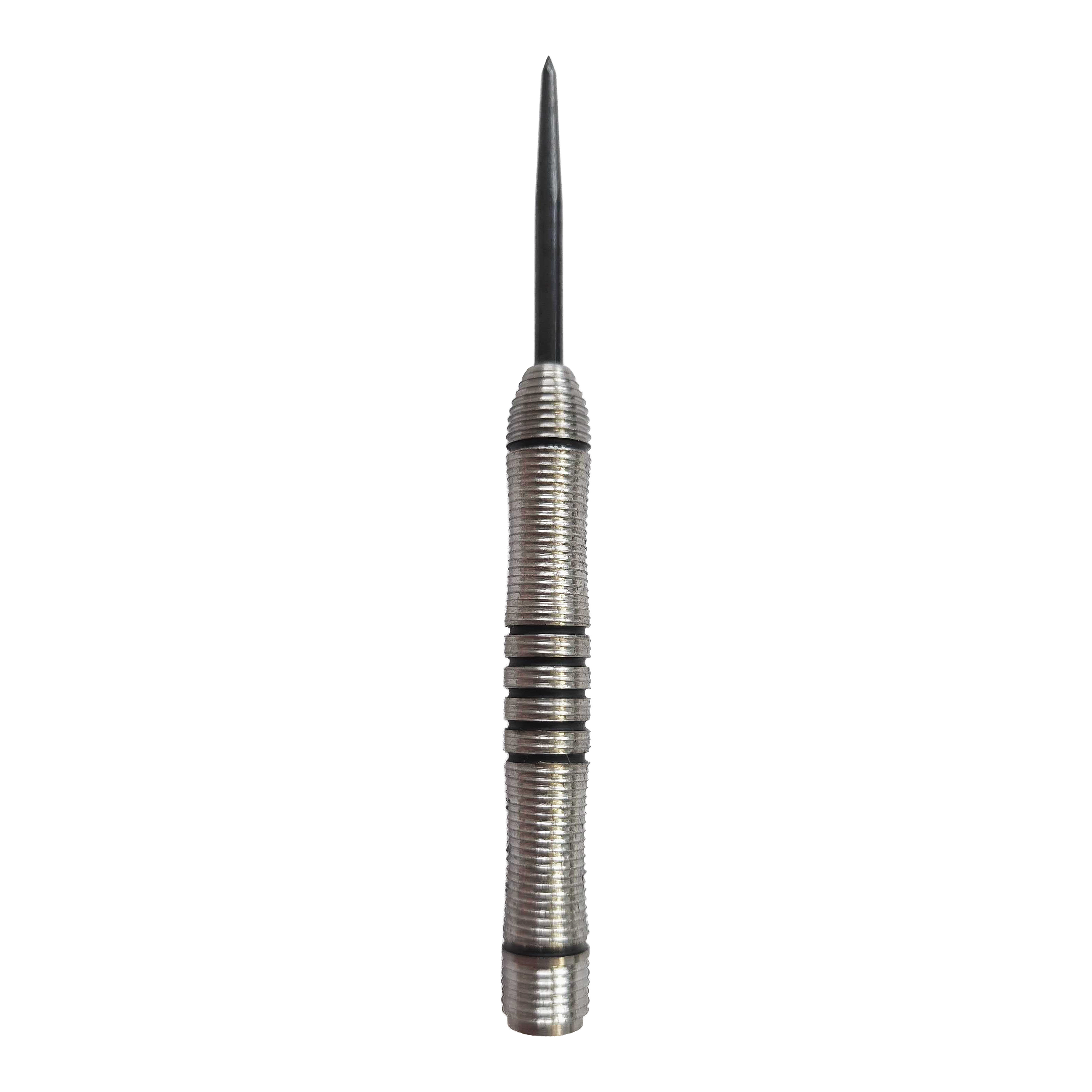 McDart Black Ring Steeldart Barrels - 24g Dieses Bild zeigt die McDart Black Ring Steeldart-Barrels - 24g. Die Barrels sind schwarz und besitzen eine gerillte Oberfläche.