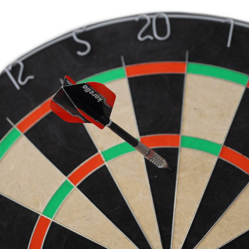 Karella Dartboard BullOut Set including 2 sets of steel darts