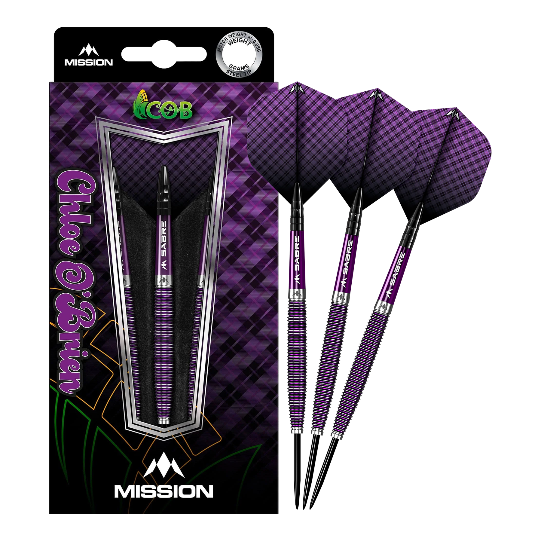 Mission Chloe OBrien Electro Purple Steeldarts - 23g