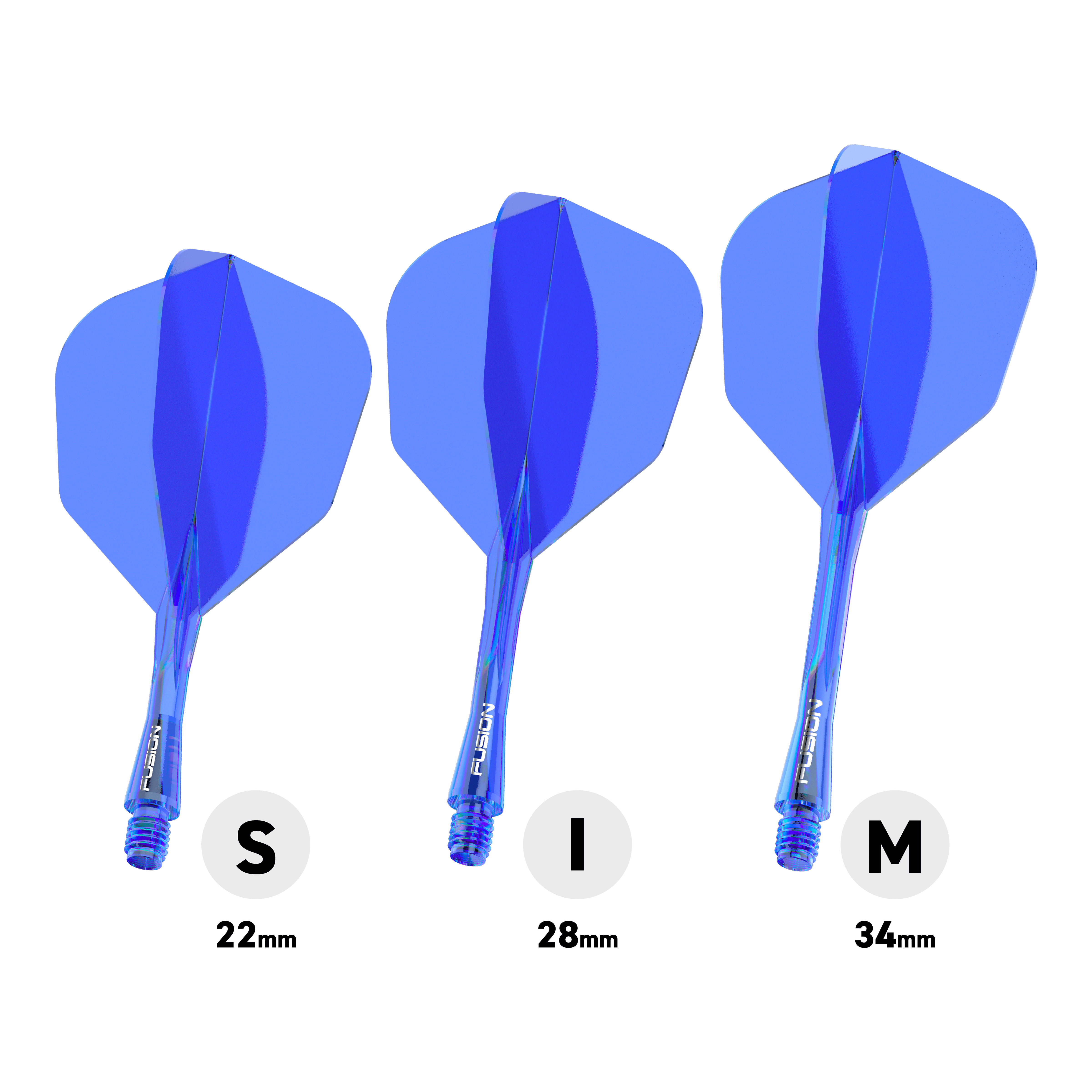Winmau Fusion Flight Shaft System No6 Blue Abgebildet ist das Winmau Fusion Flight-Shaft-System No6 in Blau. Es dient zur Stabilisierung von Dartpfeilen.