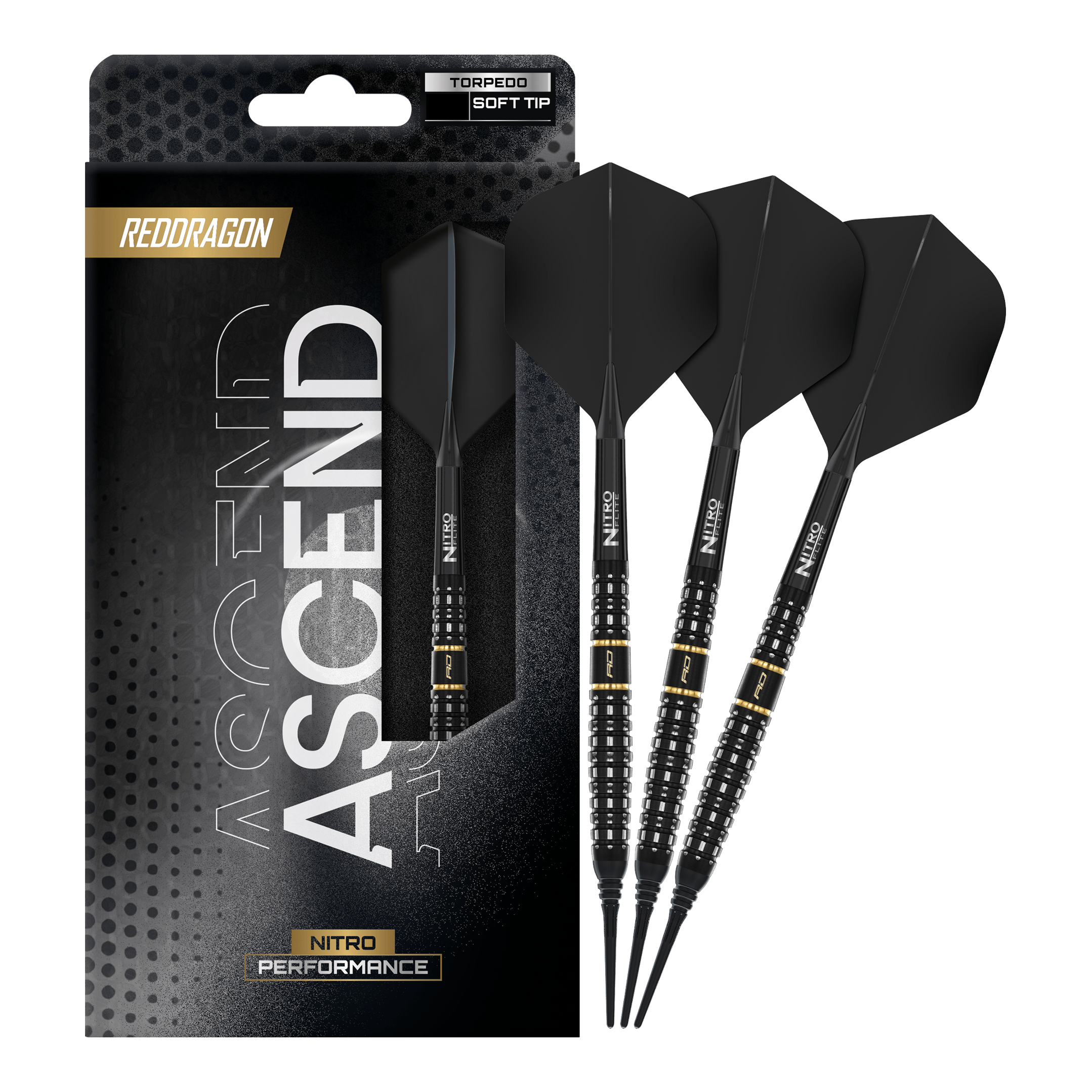 Red Dragon Ascend Torpedo Soft Darts - 22g Gezeigt werden Red Dragon Ascend Torpedo Softdarts mit 22g. Die Softdarts bieten eine gute Balance und Griffigkeit.