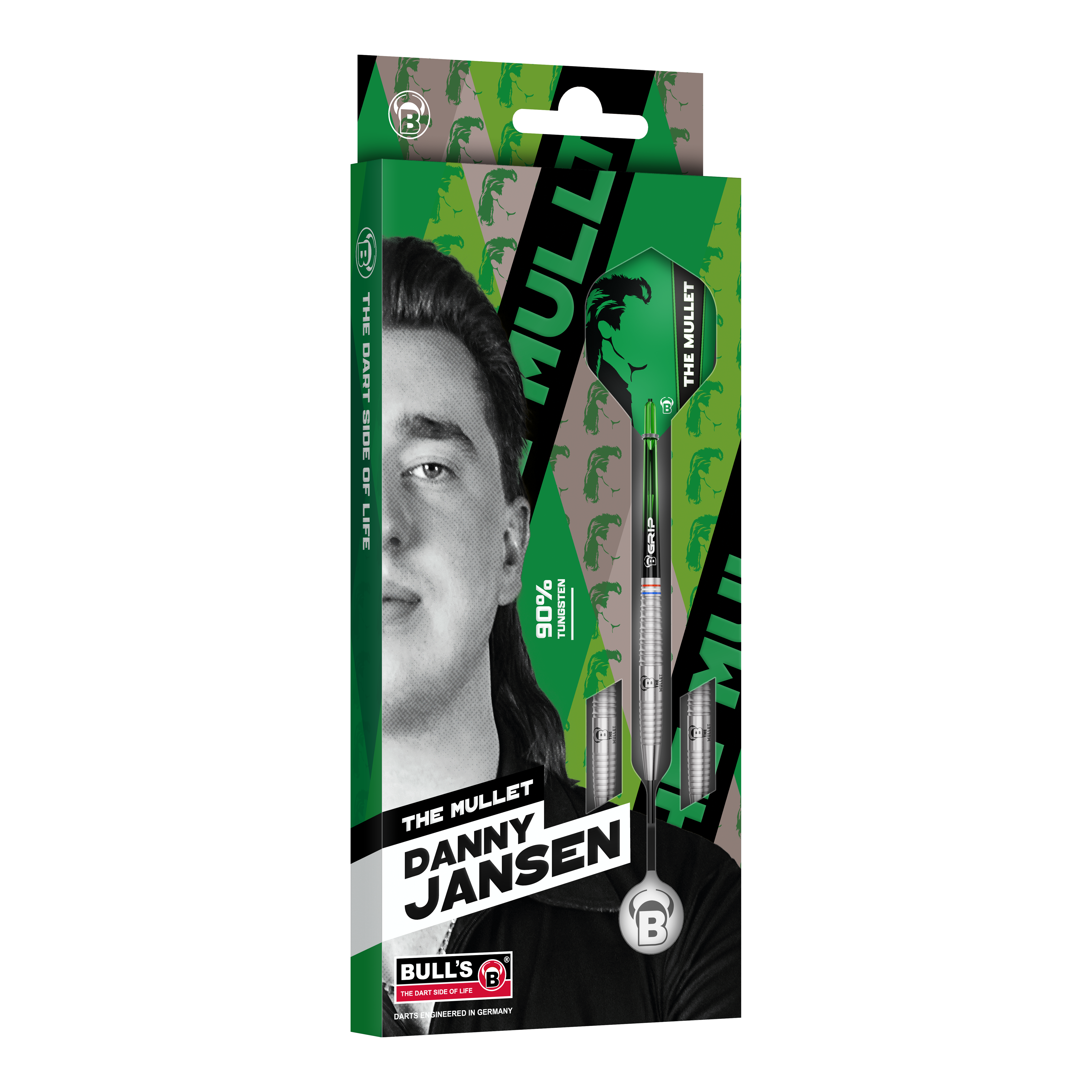 Bulls Danny Jansen G2 steel darts Das Produkt Bulls Danny Jansen G2 Steeldarts wird gezeigt. Das Bild veranschaulicht die Bauweise und Details des Steeldarts.