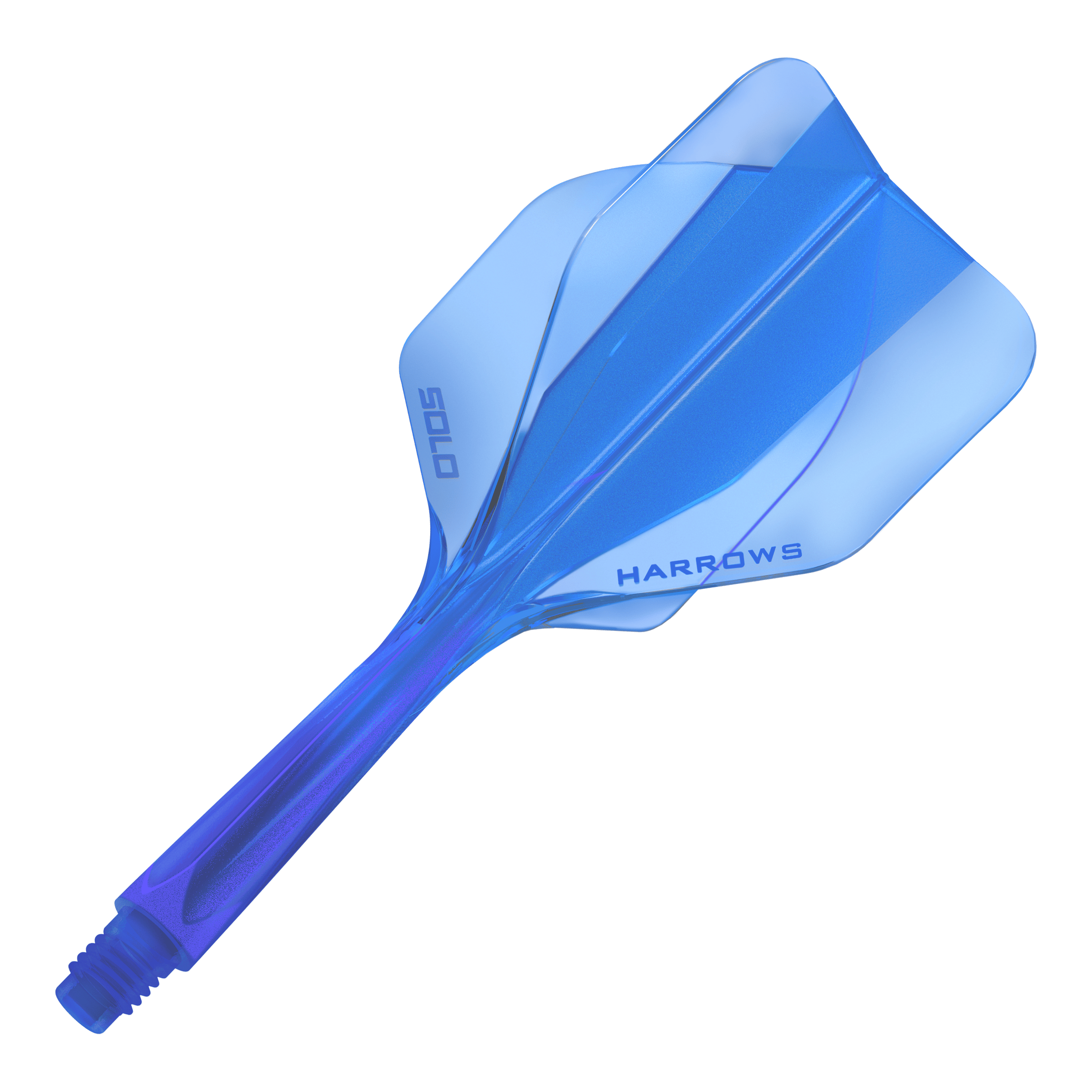 Harrows Solo No2 Flight-Shaft-System - Blau Harrows Solo No2 Flight-Shaft-System in Blau. Gezeigt ist die spezielle Form und Farbe.