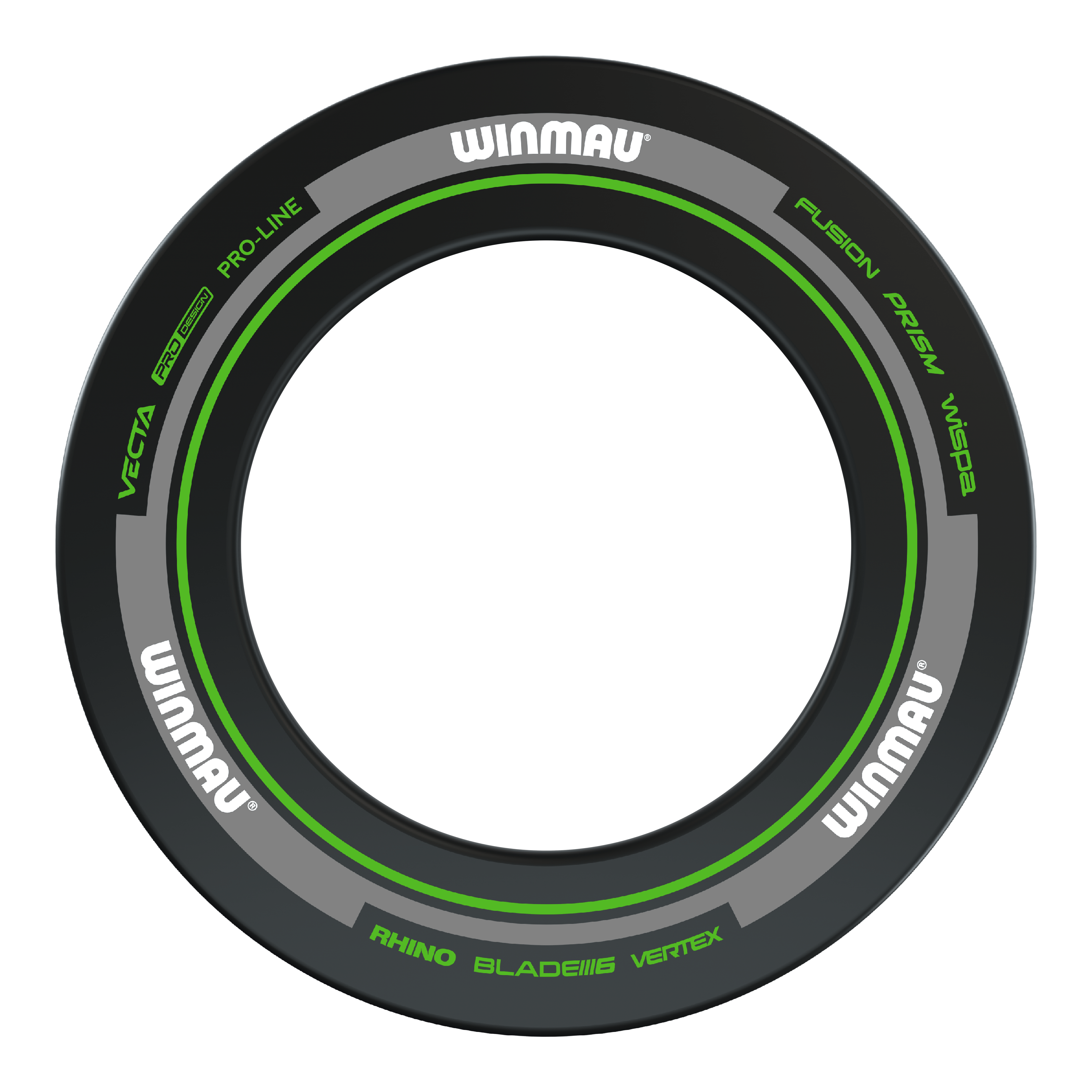 Winmau Advance Dartboard Surround - Schwarz Grün