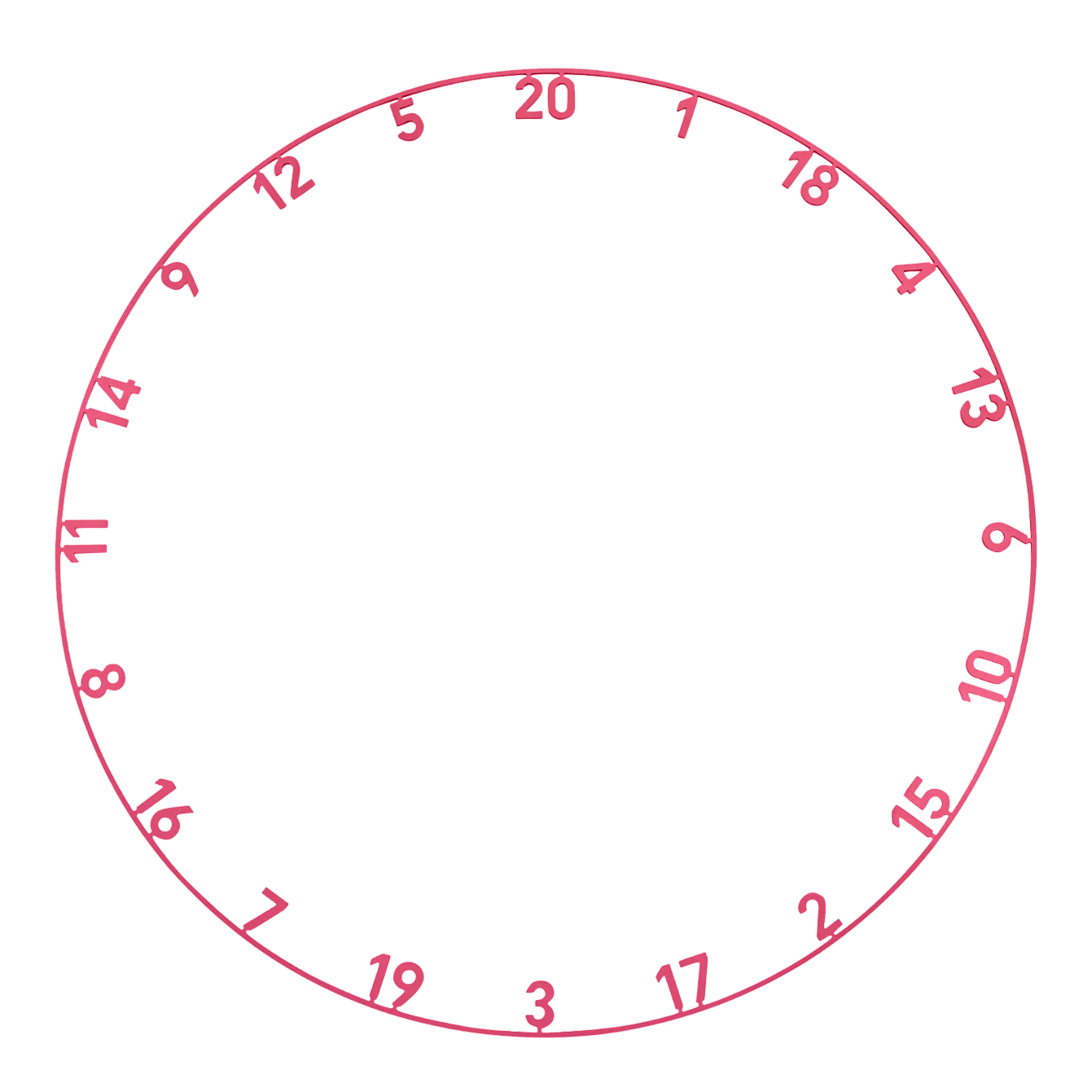 Das Bild zeigt das Produkt mit dem Dateinamen ONE1013_Precise180_OnePiece_Lasercut_Zahlenring_CyberPink_1. Es handelt sich um ein nicht näher beschriebenes Produktbild.