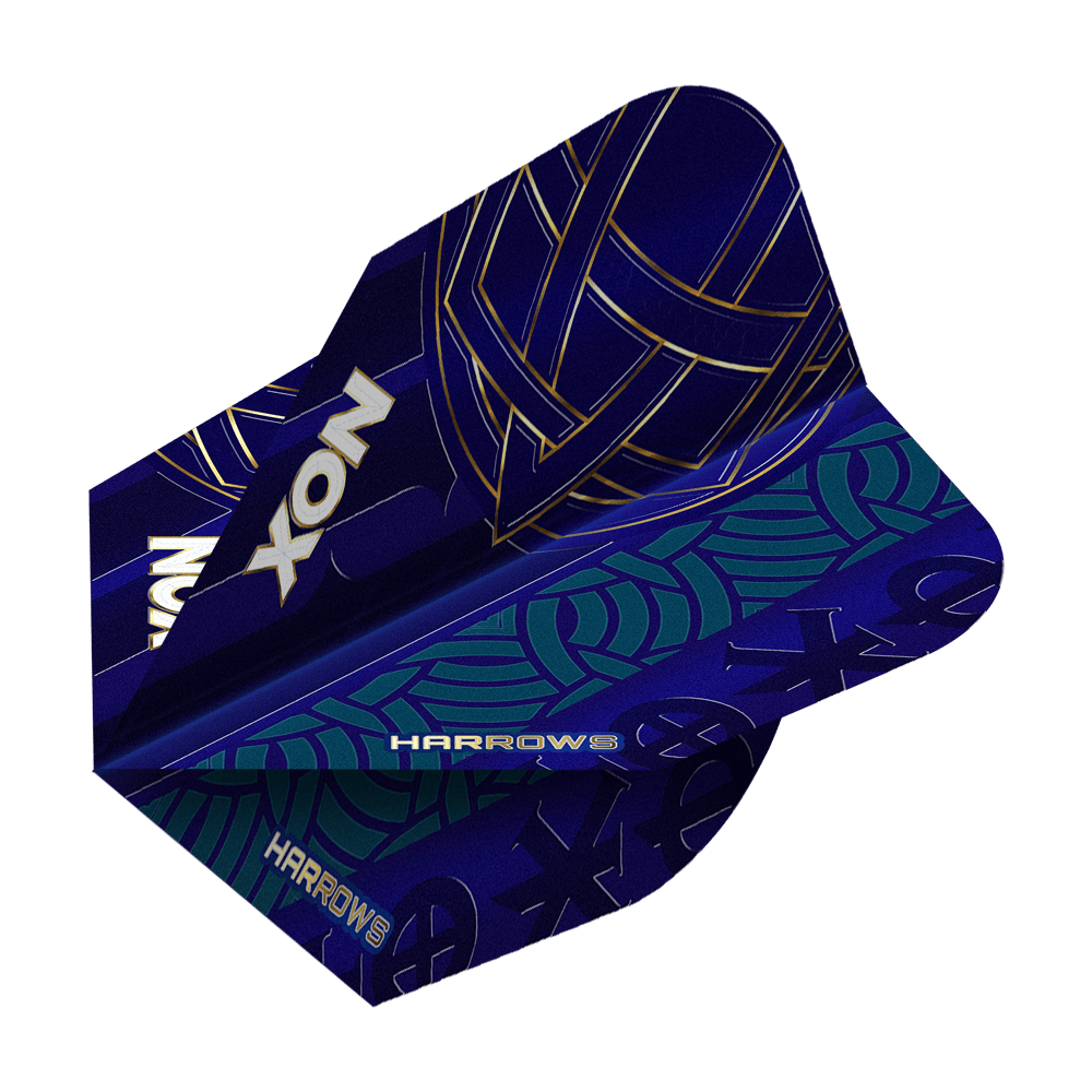 Das ist eine Abbildung der Harrows Nox No6 Flights. Sie werden als Zubehör für Darts genutzt.