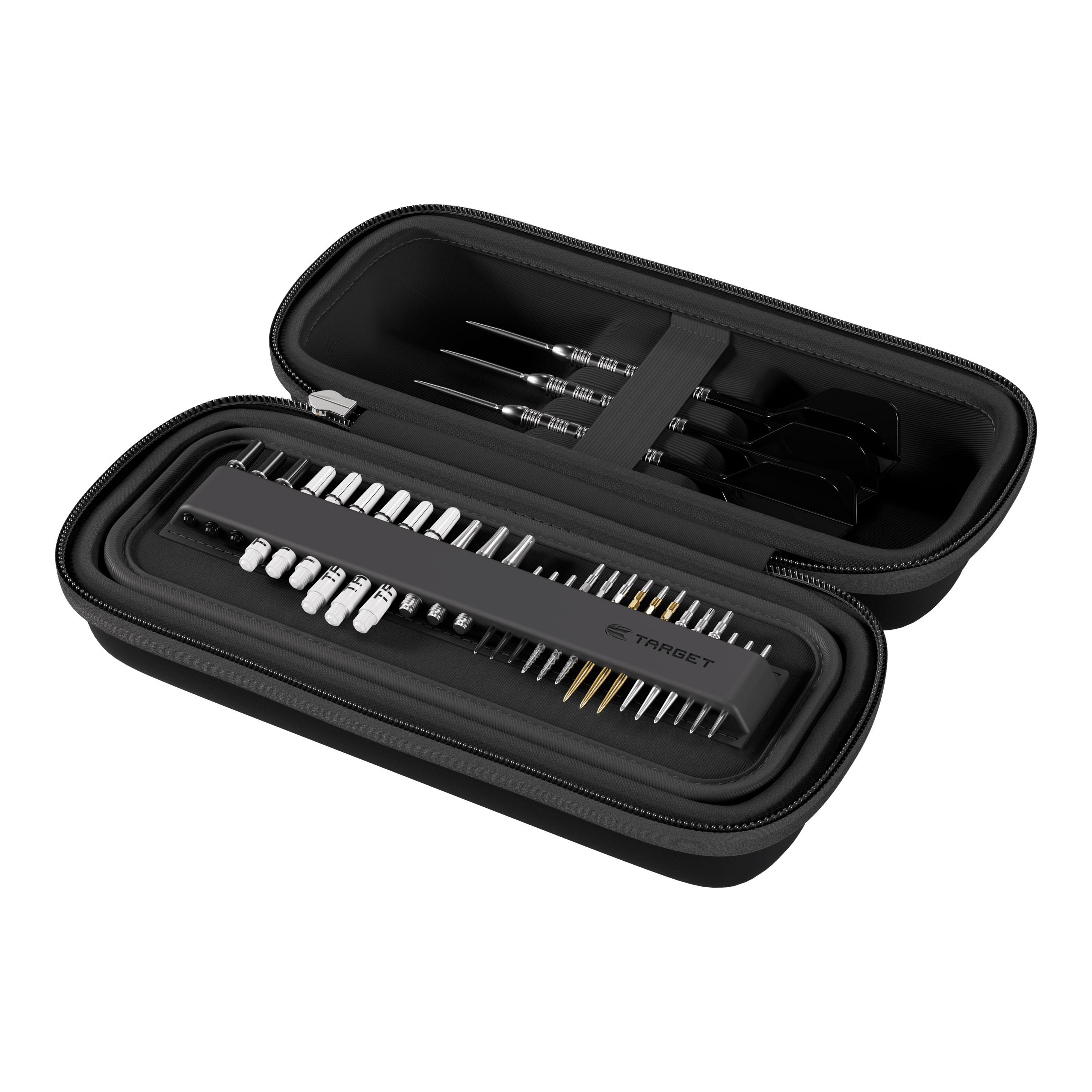 Target BOA Dartcase Zu sehen ist ein Target BOA Dartcase in Schwarz. Das Dartcase eignet sich hervorragend zum sicheren Transport von Dartpfeilen.