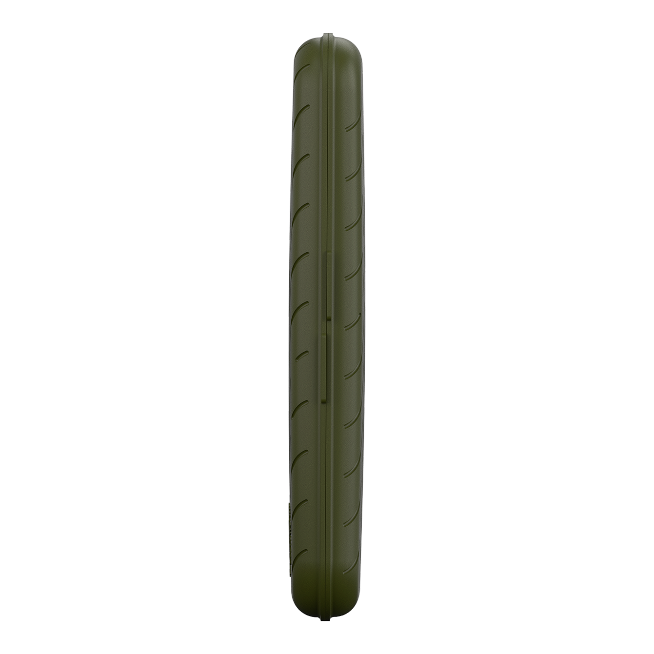 Harrows Slimcase Dart Case Auf dem Bild ist ein schlankes, grünes Etui von der Seite zu sehen. Das Etui hat eine glatte Oberfläche mit leichten Rillen.