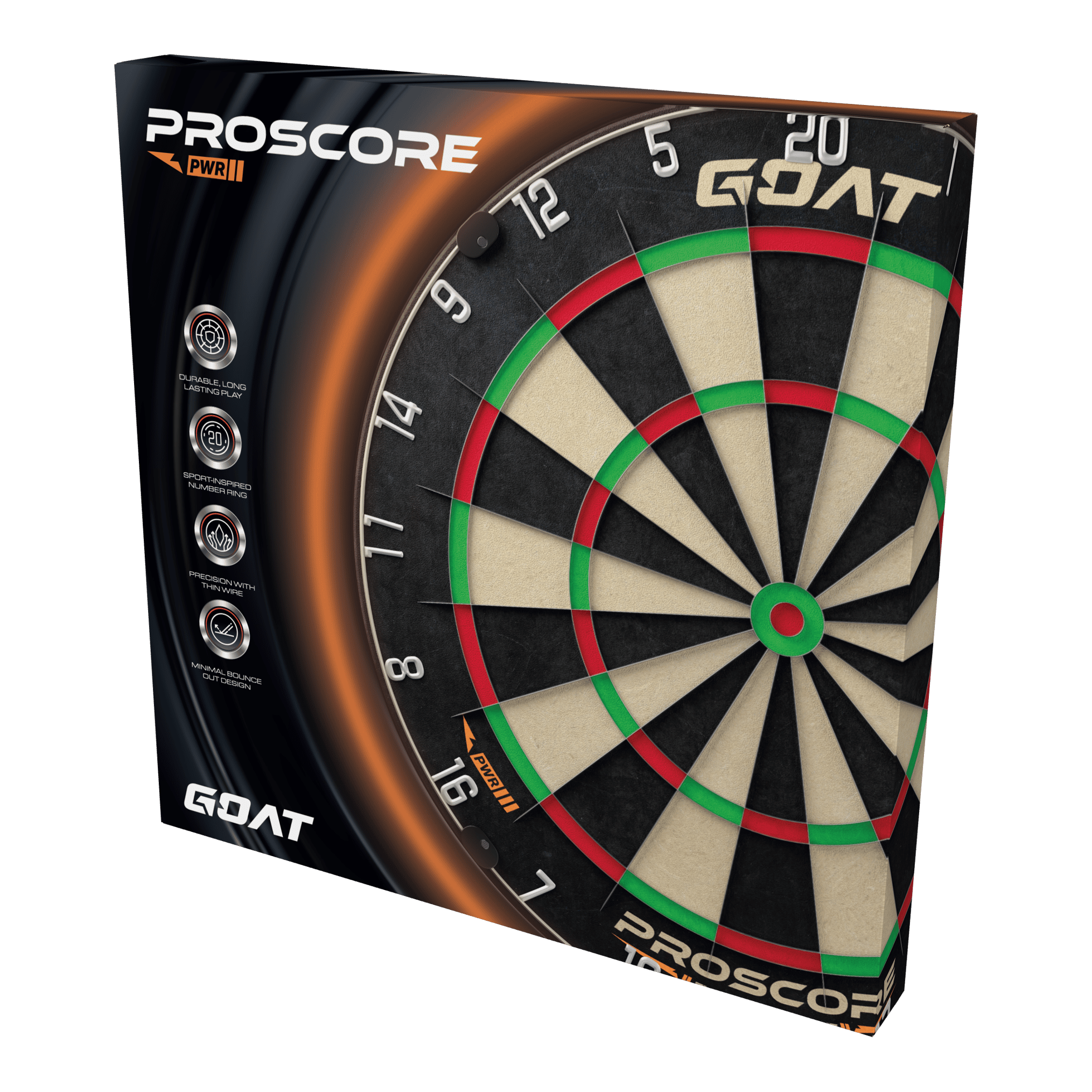 GOAT Proscore PWR steel dartboard