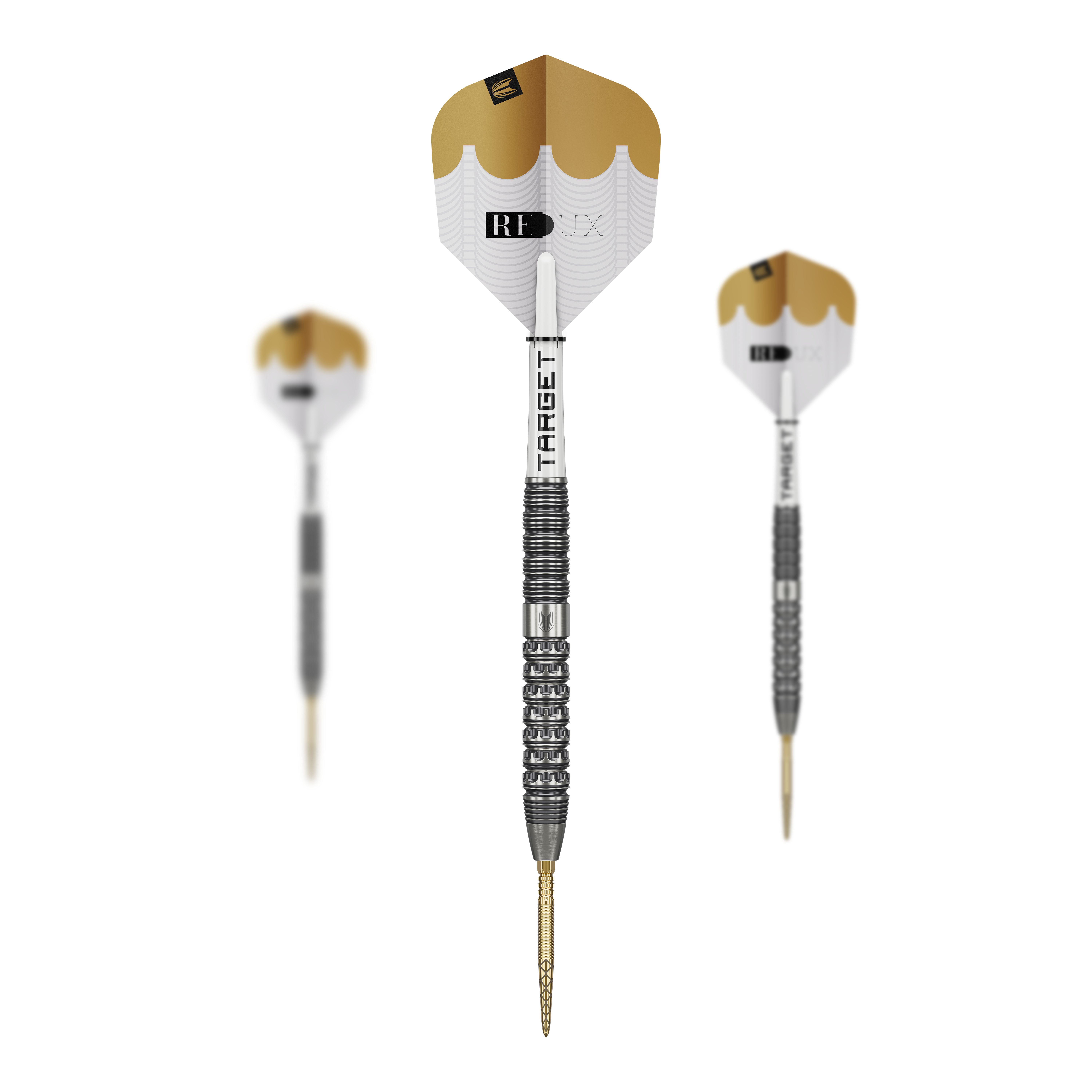 Hier werden die Target Redux 01 Swiss Point Steeldarts präsentiert. Das Set eignet sich für ambitionierte Dartspieler.