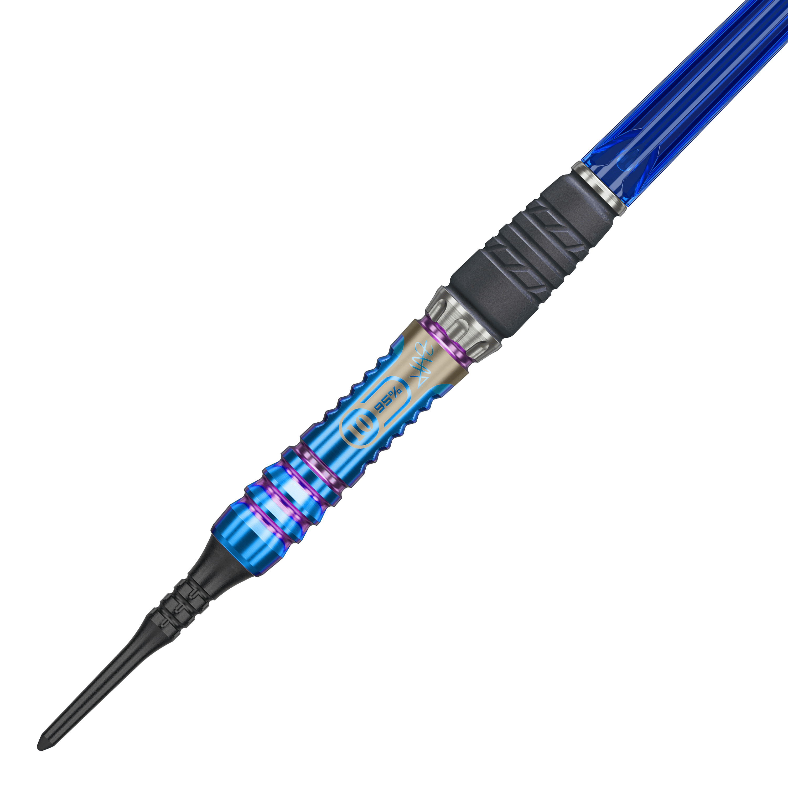 Hier sieht man den Target Japan Rising Sun GEN10 Softdarts - 21,5g. Der Dart ist perfekt für anspruchsvolle Spieler geeignet.
