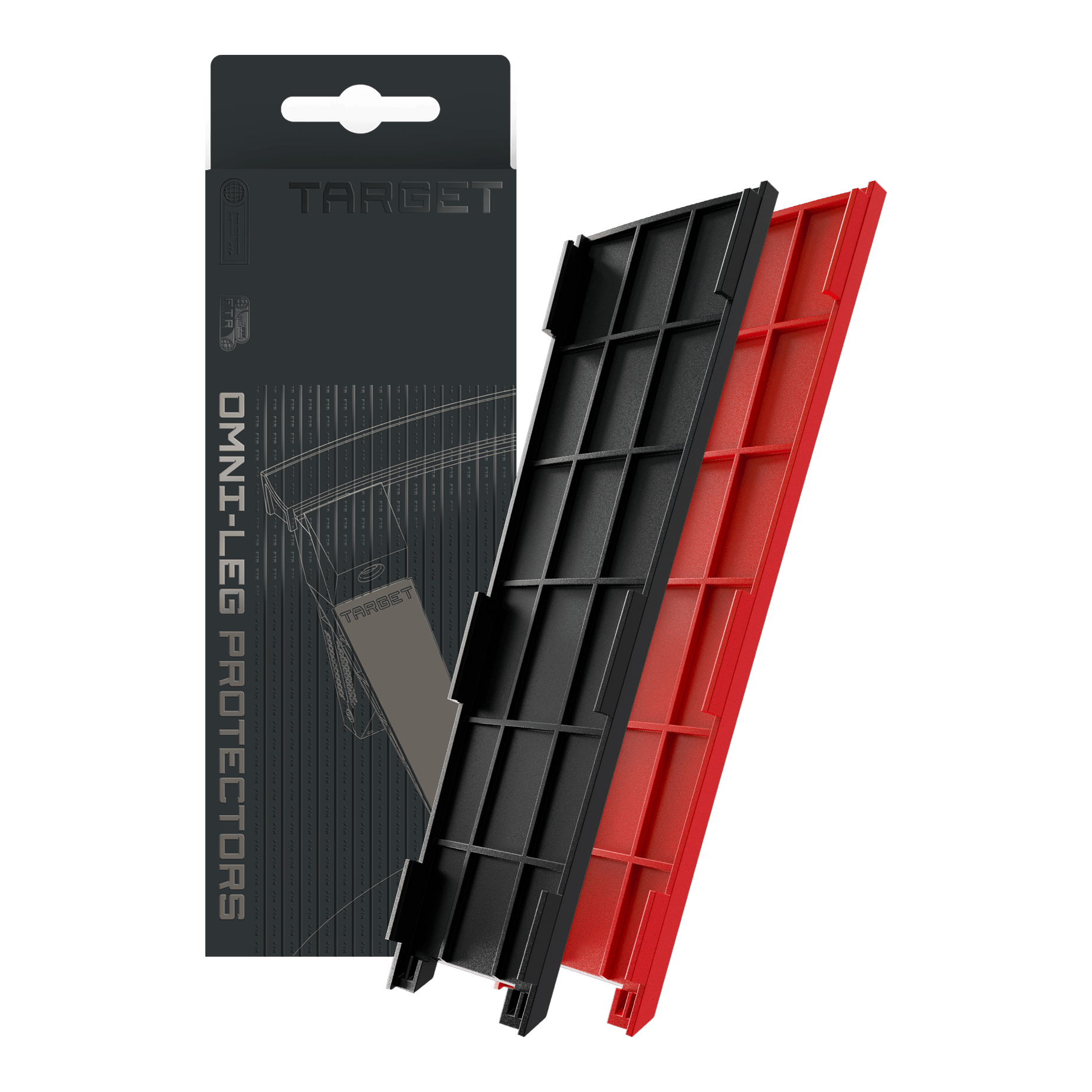 Zu sehen sind Target OMNI Leg Protectors. Sie sind speziell für den Schutz der Beine entwickelt.