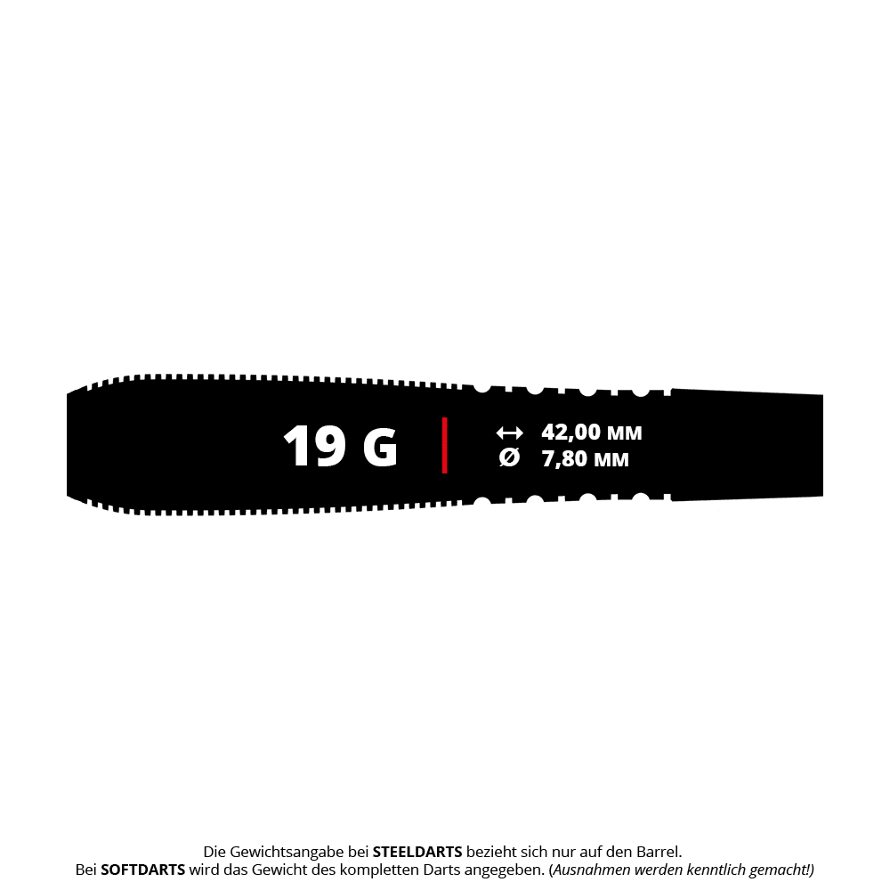 Dieses Bild zeigt die Bulls NL Chaos Blue Softdarts - 19g. Die blauen Softdarts sind zum Spielen mit elektronischen Dartboards geeignet.