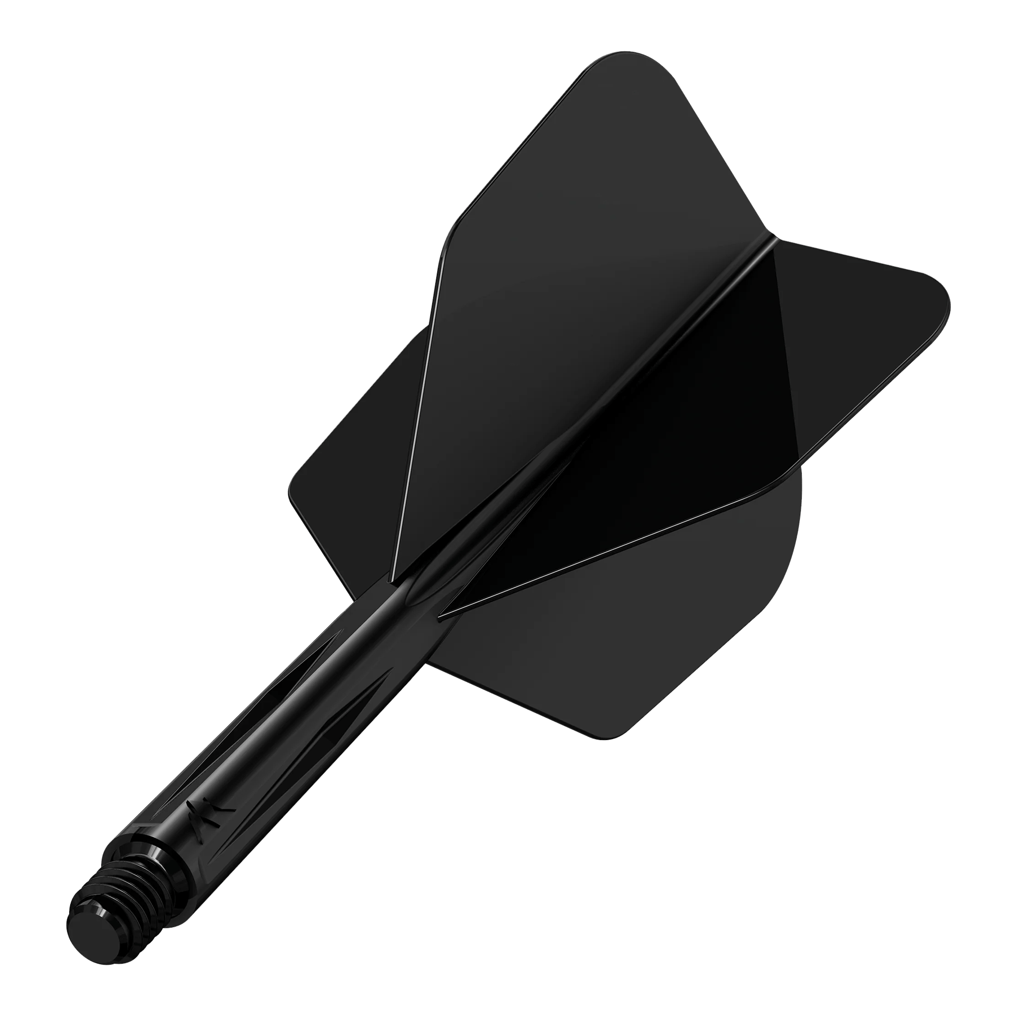 Mission Force 90 No6 Flight Shaft System - Black Das Bild zeigt das Produkt "Mission Force 90 No6 Flight-Shaft-System - Schwarz". Es handelt sich um ein schwarzes Dart-Flight- und Schaftsystem in moderner Ausführung.