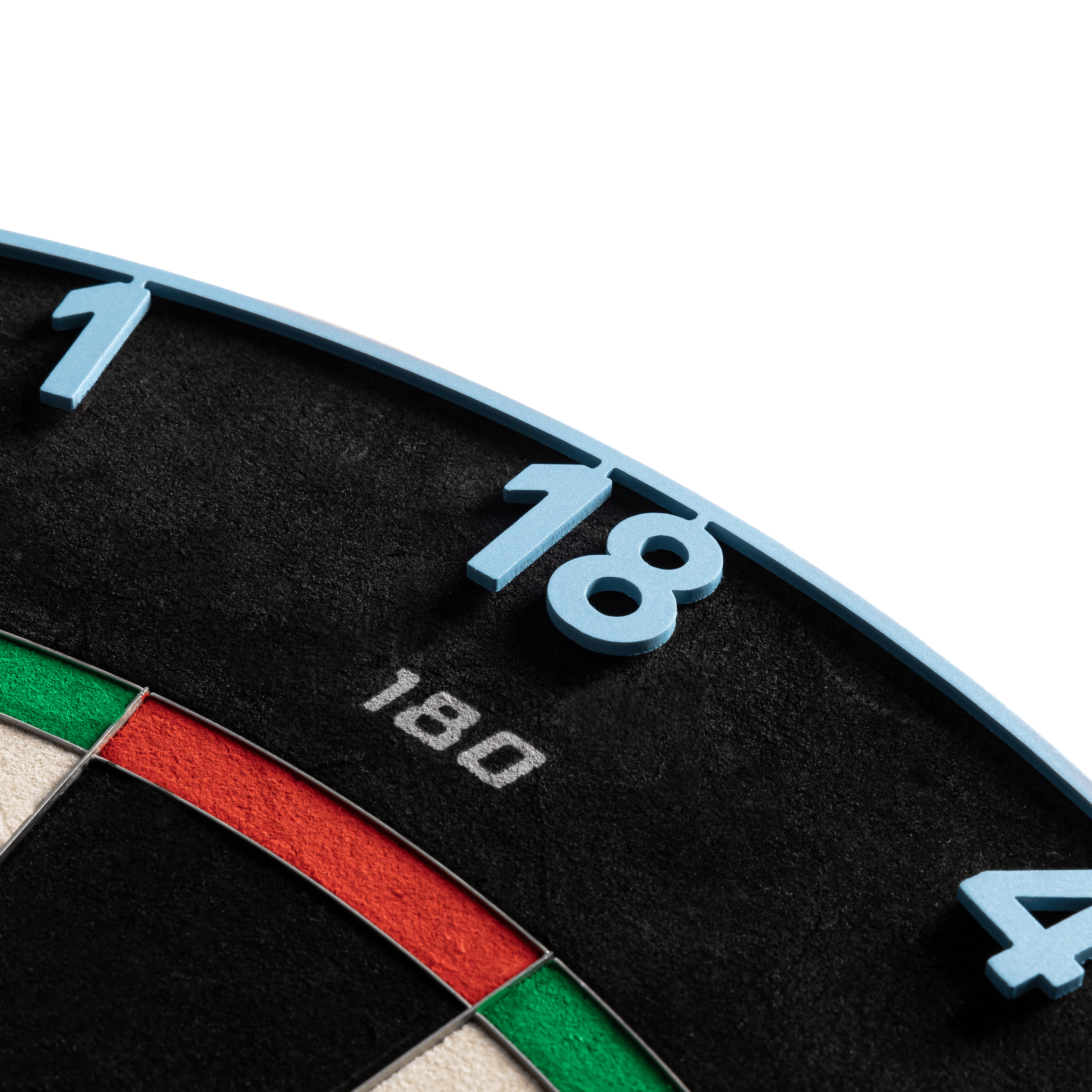 Precise 180 Endorphine Steel Dartboard with Numbered Ring - Infinity Blue Zu sehen ist das Precise 180 Endorphine Steeldartboard mit Nummernring in Infinity Blue. Es ist eine hochwertige Dartscheibe für ambitionierte Spieler.