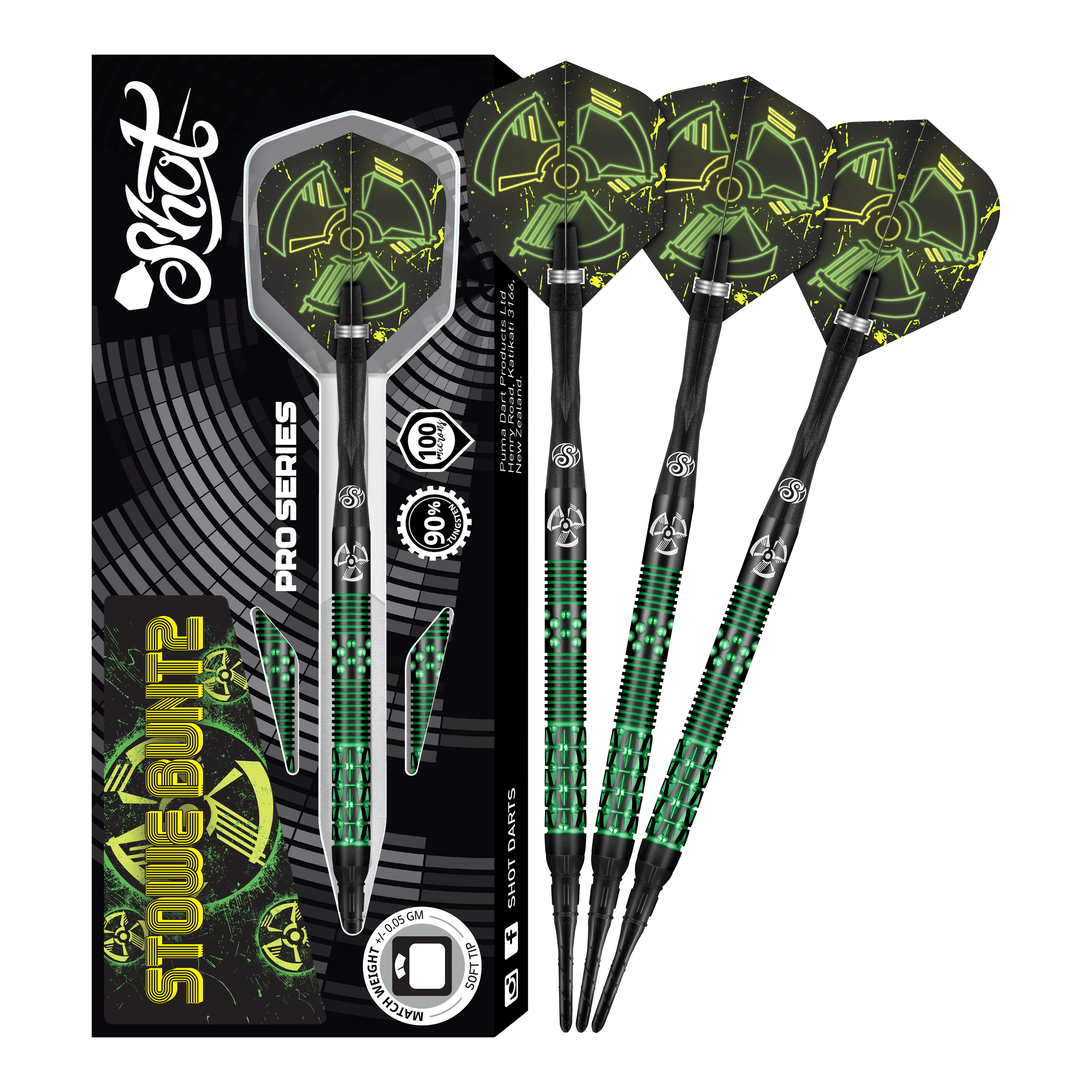 Shot Stowe Buntz V2 Black Softdarts - 21g