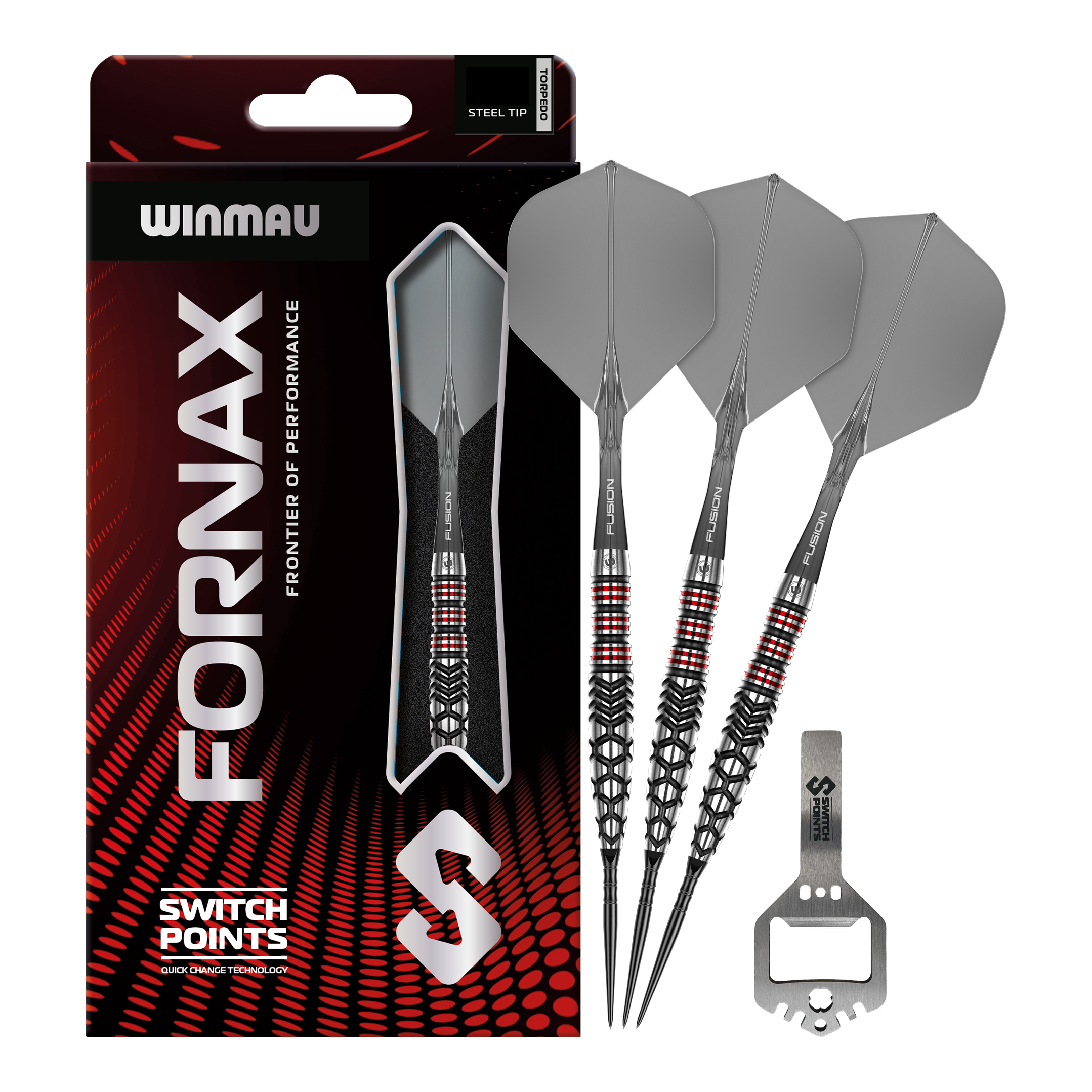 Winmau Fornax Torpedo Switch Points Steeldarts Hier sieht man die Winmau Fornax Torpedo Switch Points Steeldarts. Diese Darts sind für ambitionierte Spieler geeignet.